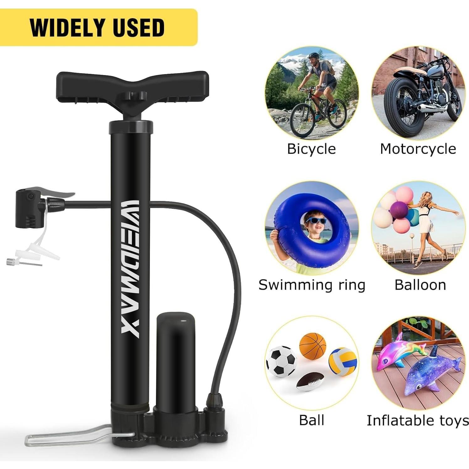 Bomba de Bicicleta Portátil WEIDMAX SZYJR3236 - Inflador Doble Válvula