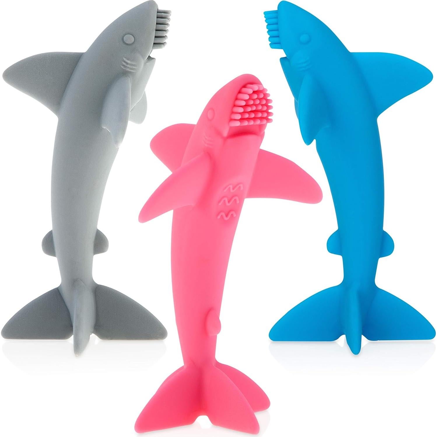 Cepillo de Dientes Masajeador Nuby Lil Shark 12.7 cm 1pk