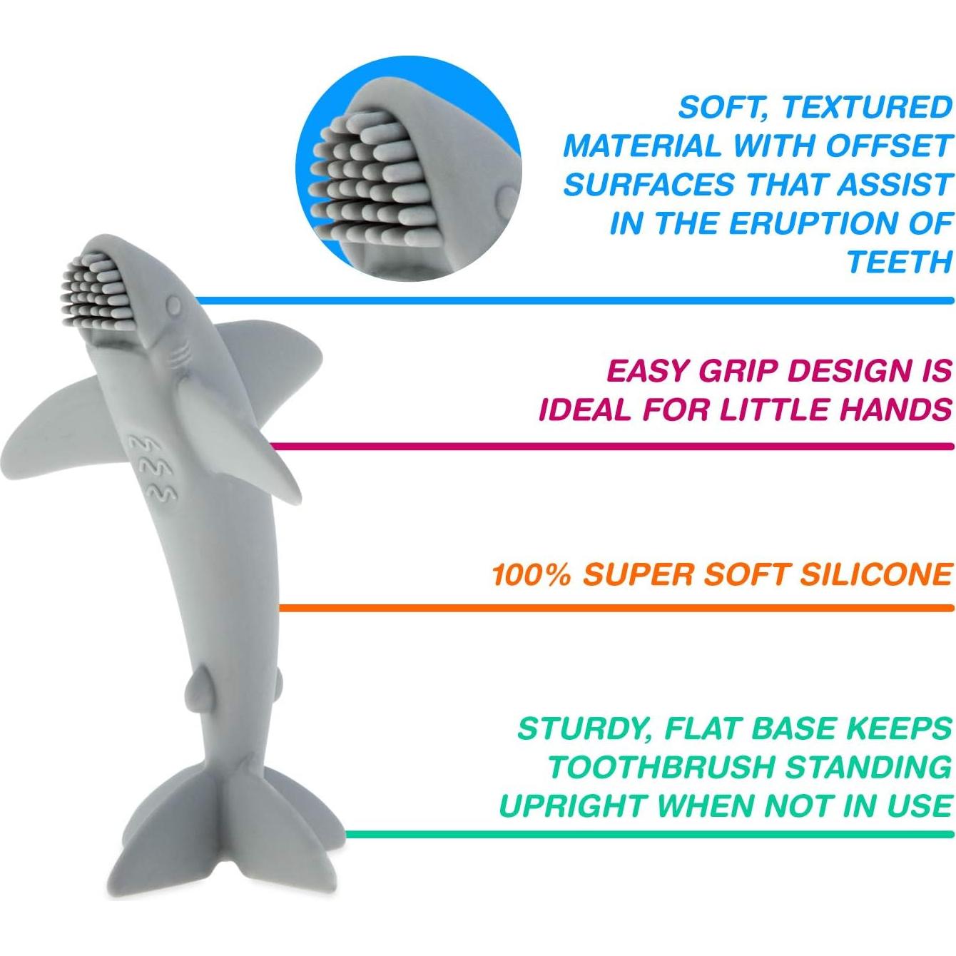 Cepillo de Dientes Masajeador Nuby Lil Shark 12.7 cm 1pk