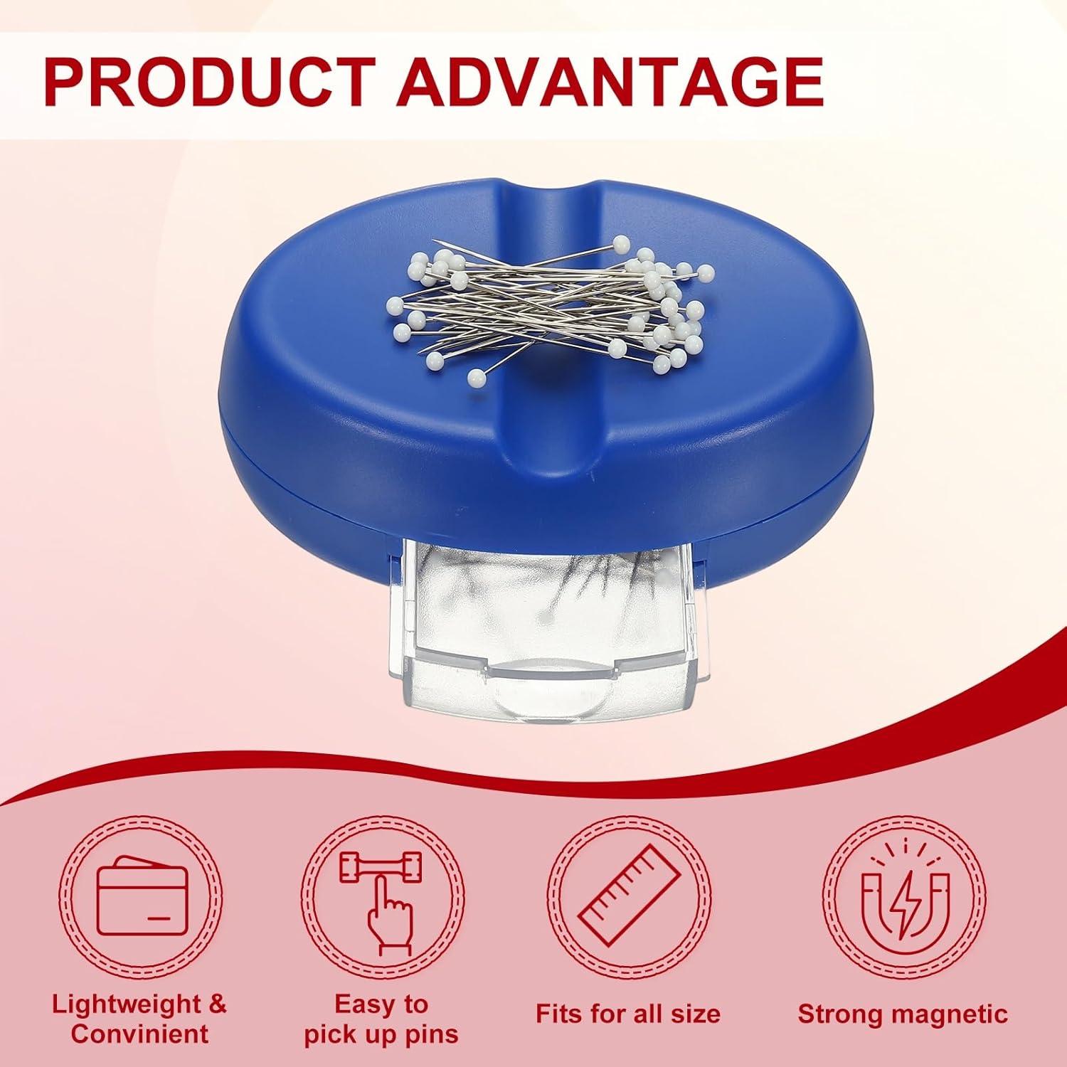 Soporte Magnético para Alfileres PATIKIL 2 Pcs Azul 10.4x7x3.6 cm