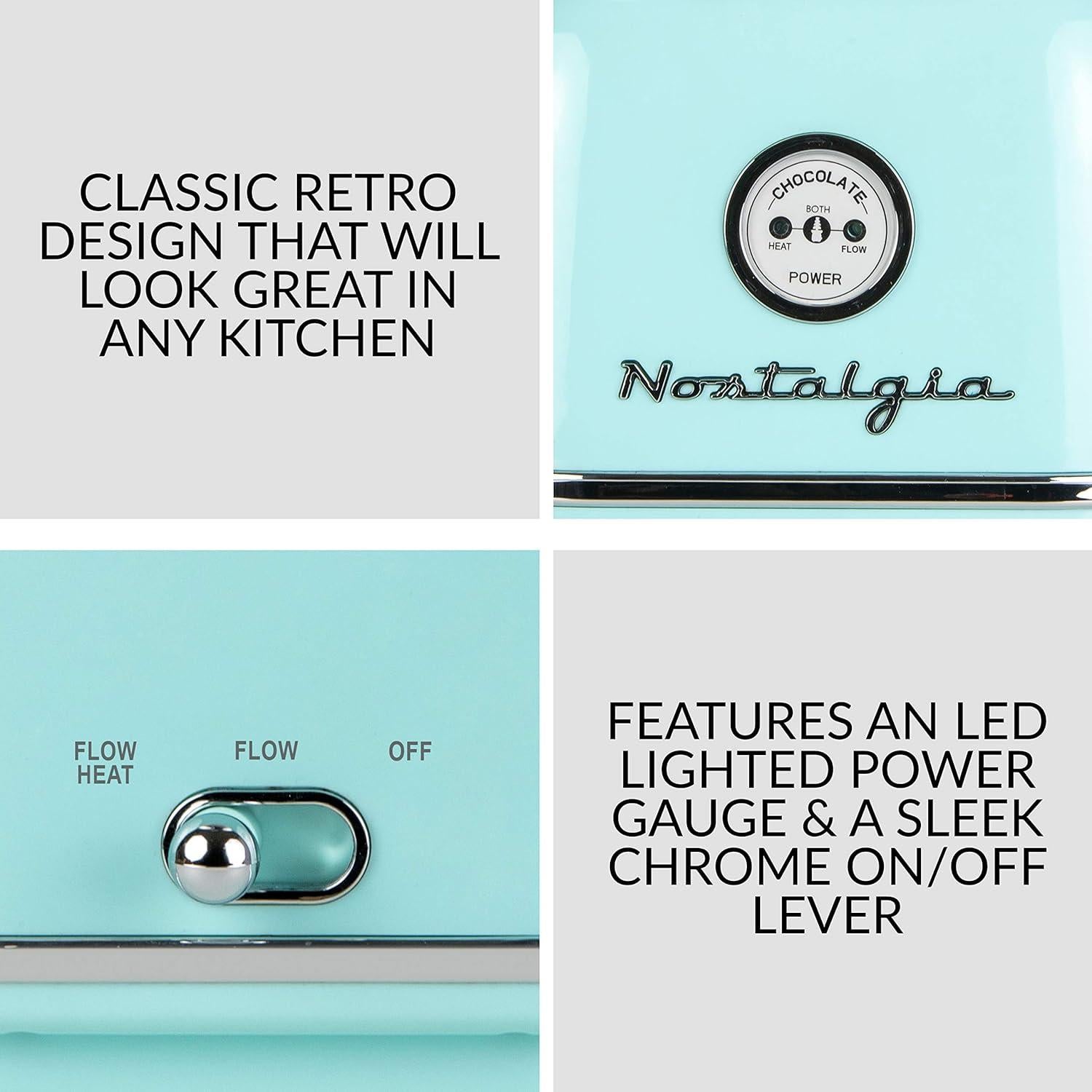 Fuente de Chocolate Eléctrica Nostalgia 4 Niveles 0,91L