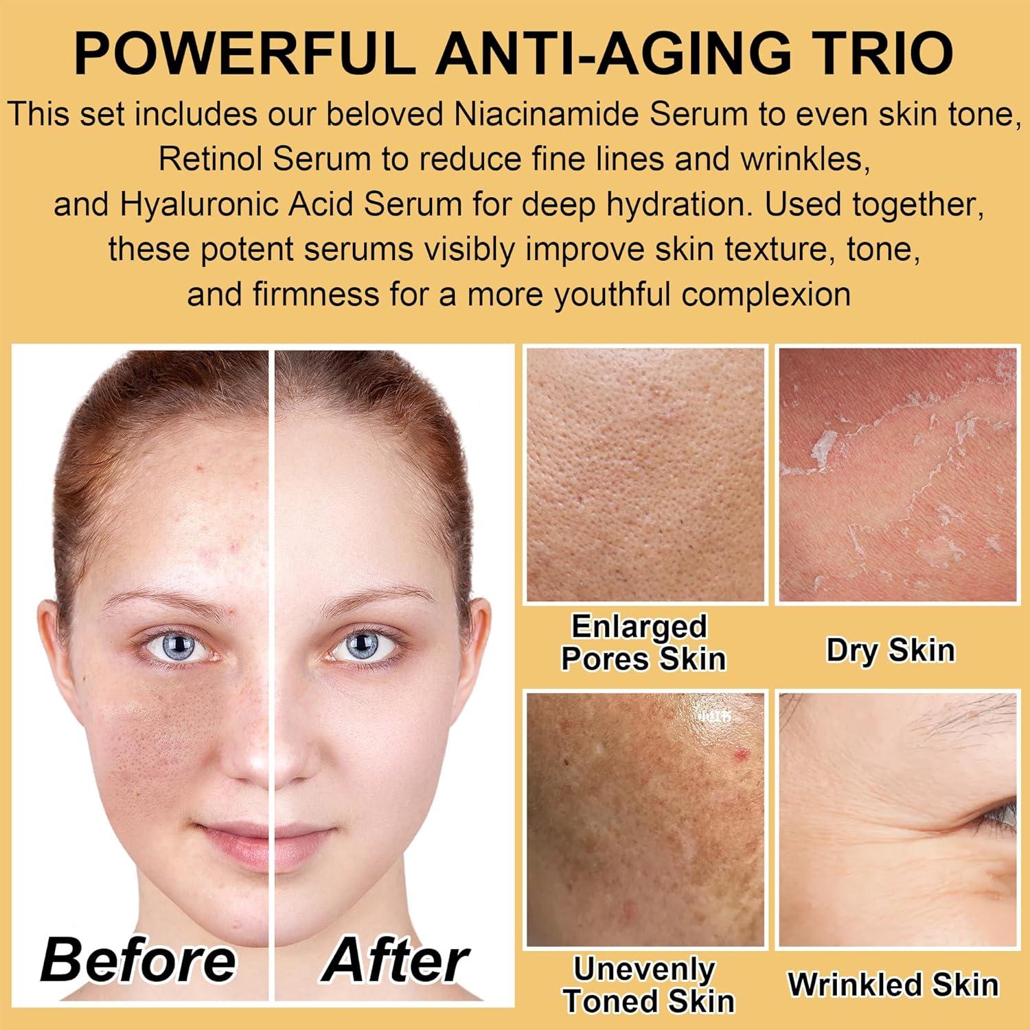 Kit Cuidado Facial GOWLAVER Antienvejecimiento 6 Piezas