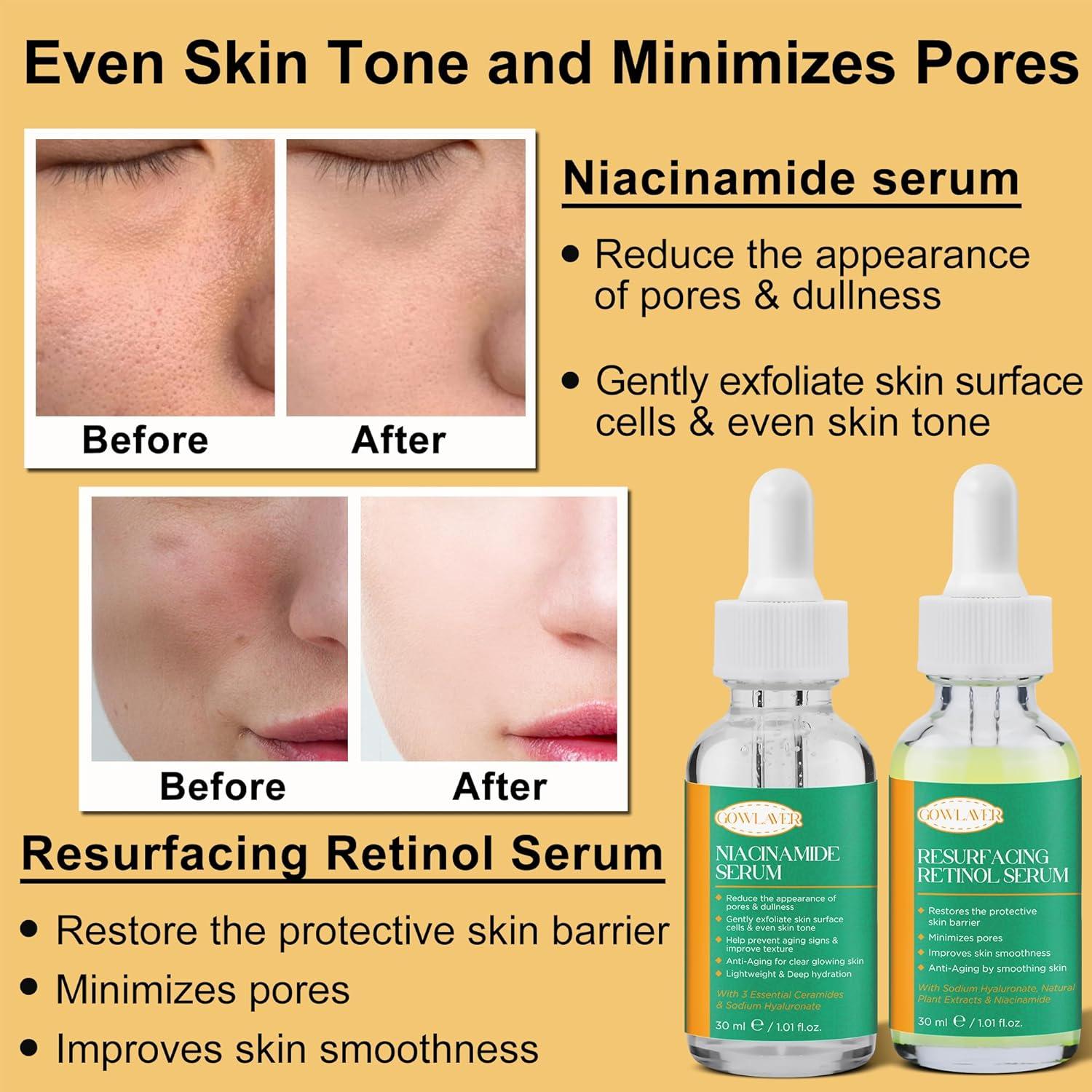 Kit Cuidado Facial GOWLAVER Antienvejecimiento 6 Piezas