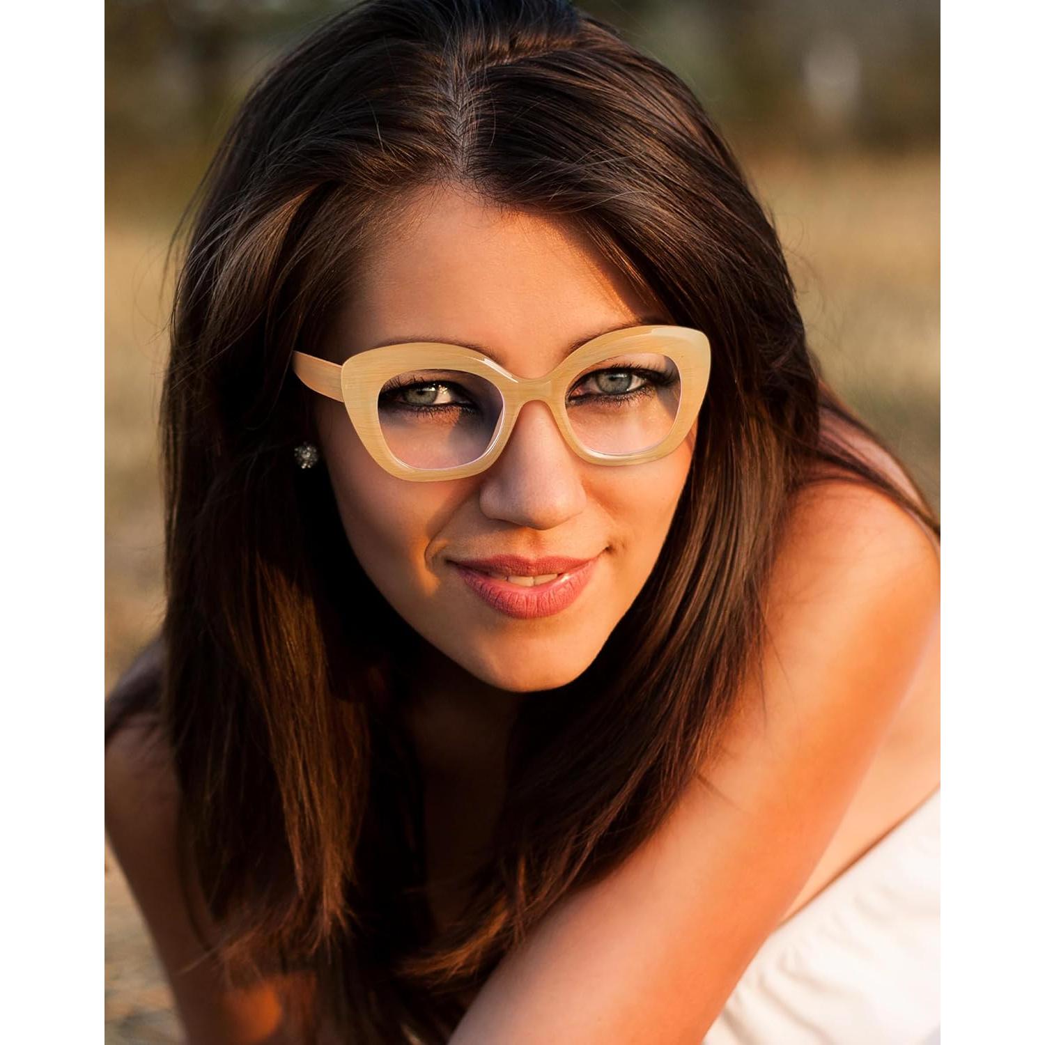 Gafas de lectura JM Cat-Eye para mujeres - 3 pares con filtro UV