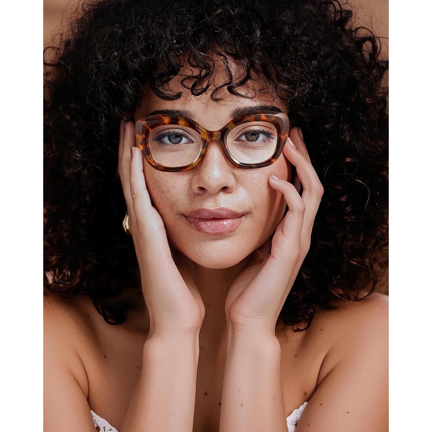 Gafas de lectura JM Cat-Eye 3.5x con bloqueo luz azul