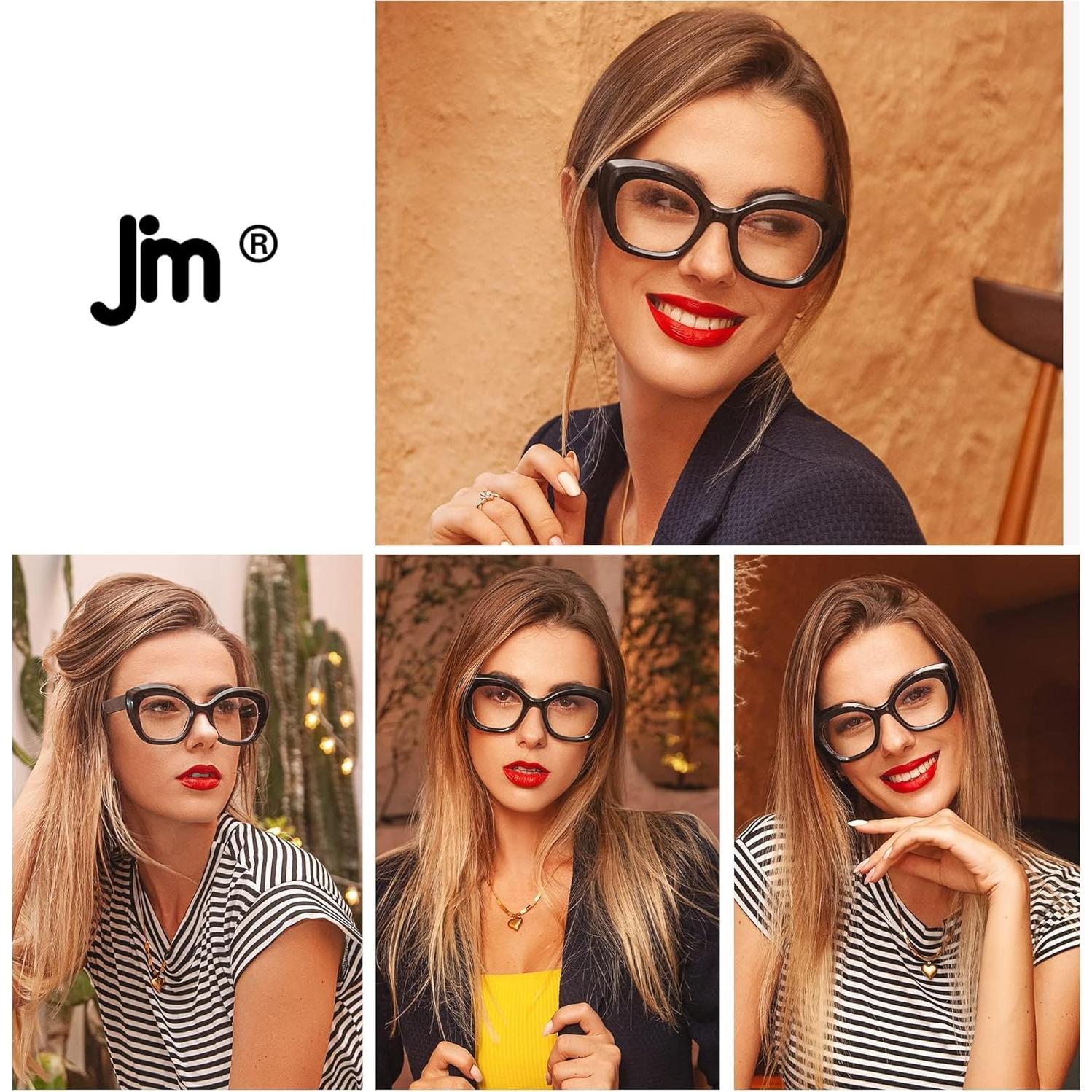 Gafas de lectura JM Cat-Eye 3.5x con bloqueo luz azul