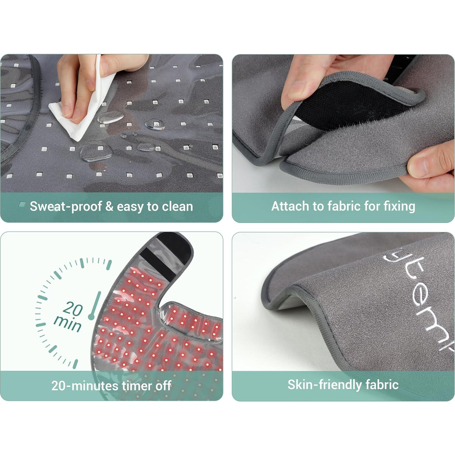 Almohadilla Terapia Luz Roja Comfytemp 162 LEDs 62x54cm