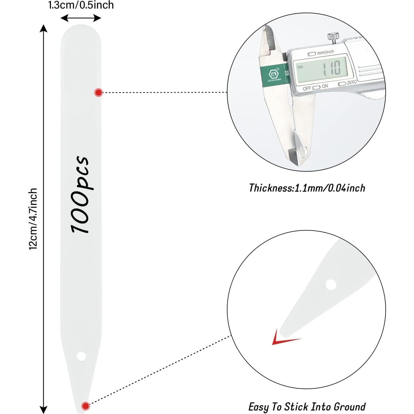 Etiquetas de Plástico para Plantas KINGLAKE 100 Pcs 11.9 cm