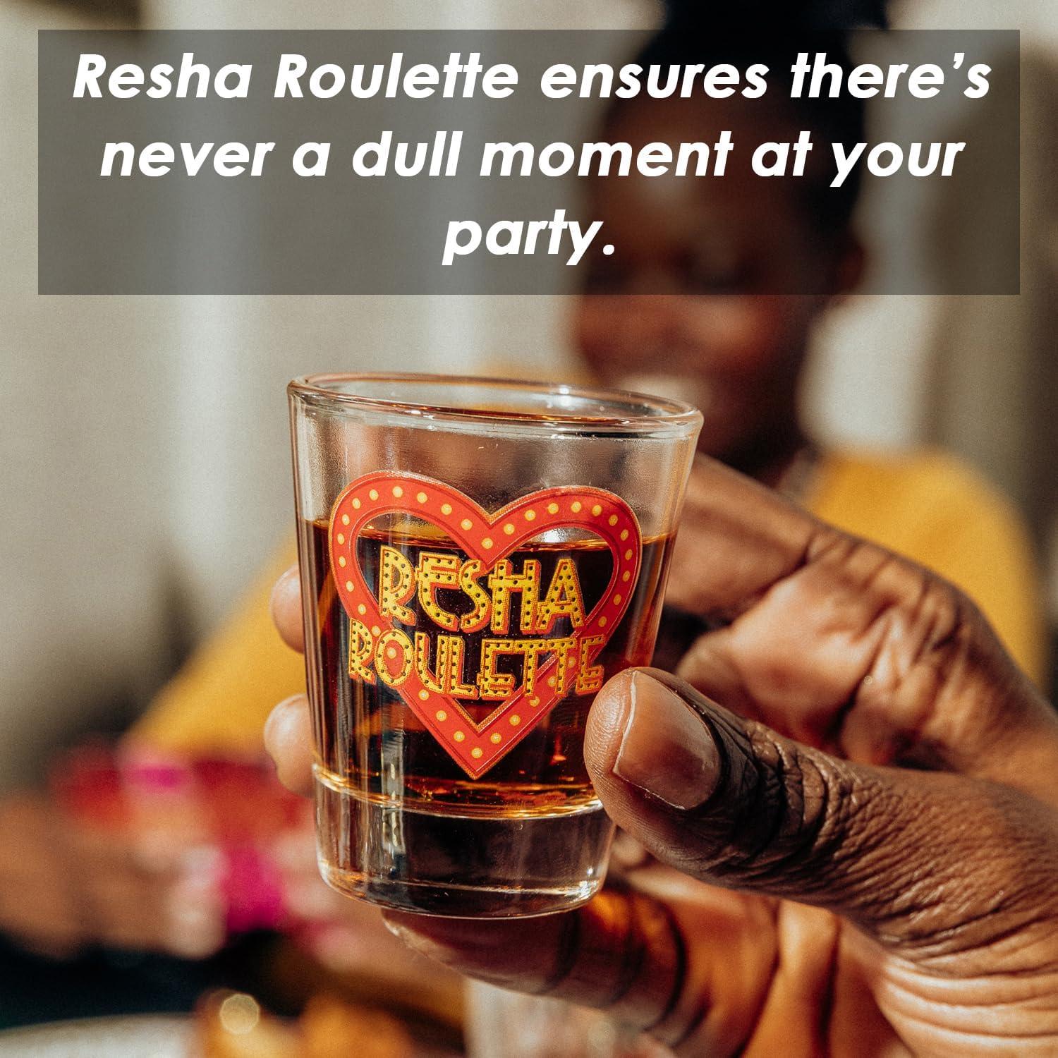 Juego de Beber Caresha Please Resha Roulette - 120 Cartas y 4 Vasos