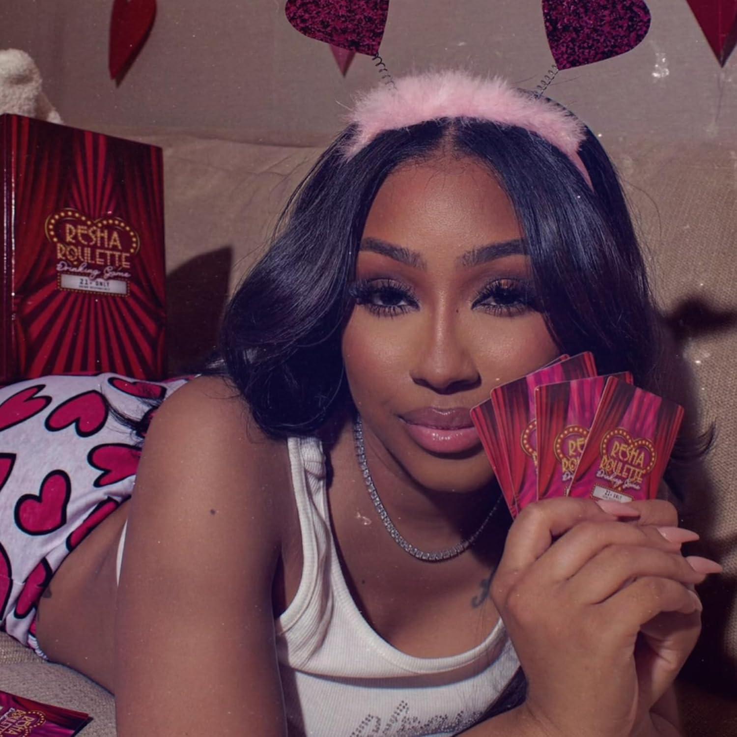 Juego de Beber Caresha Please Resha Roulette - 120 Cartas y 4 Vasos