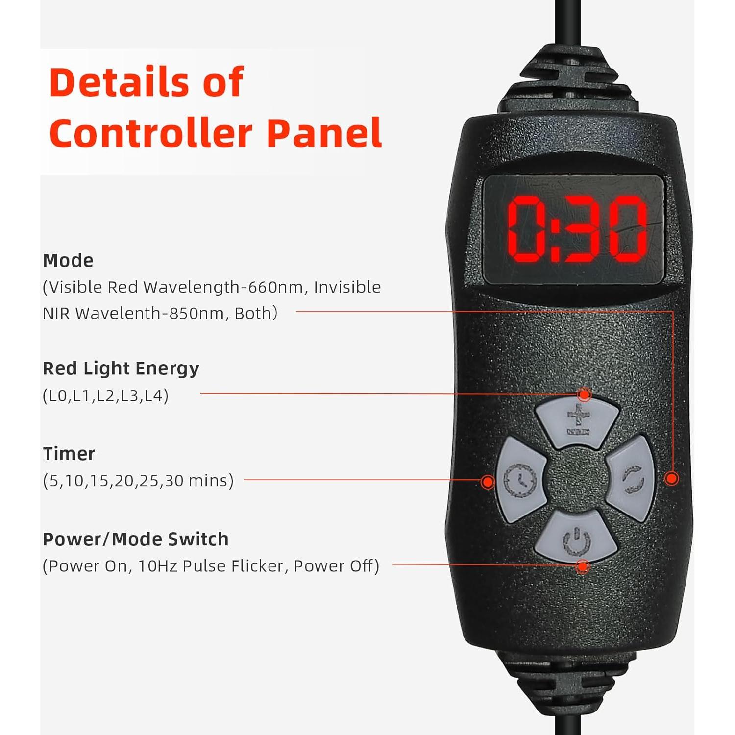 Almohadilla de Luz Roja Bonodave 40.89x20.07cm Alivio Dolor