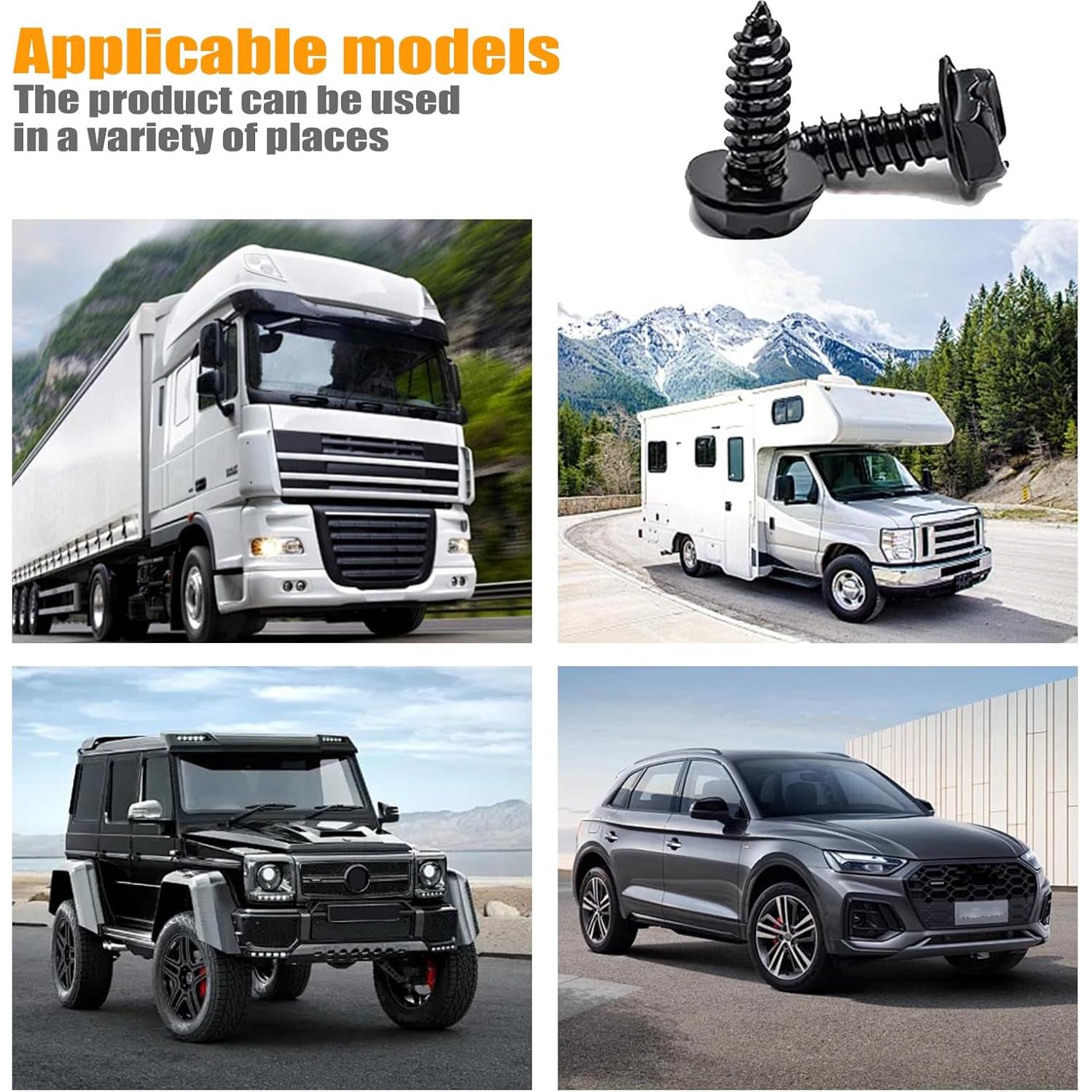 Kit de Tornillos Antirrobo para Placas de Licencia Getfay - 4 Piezas