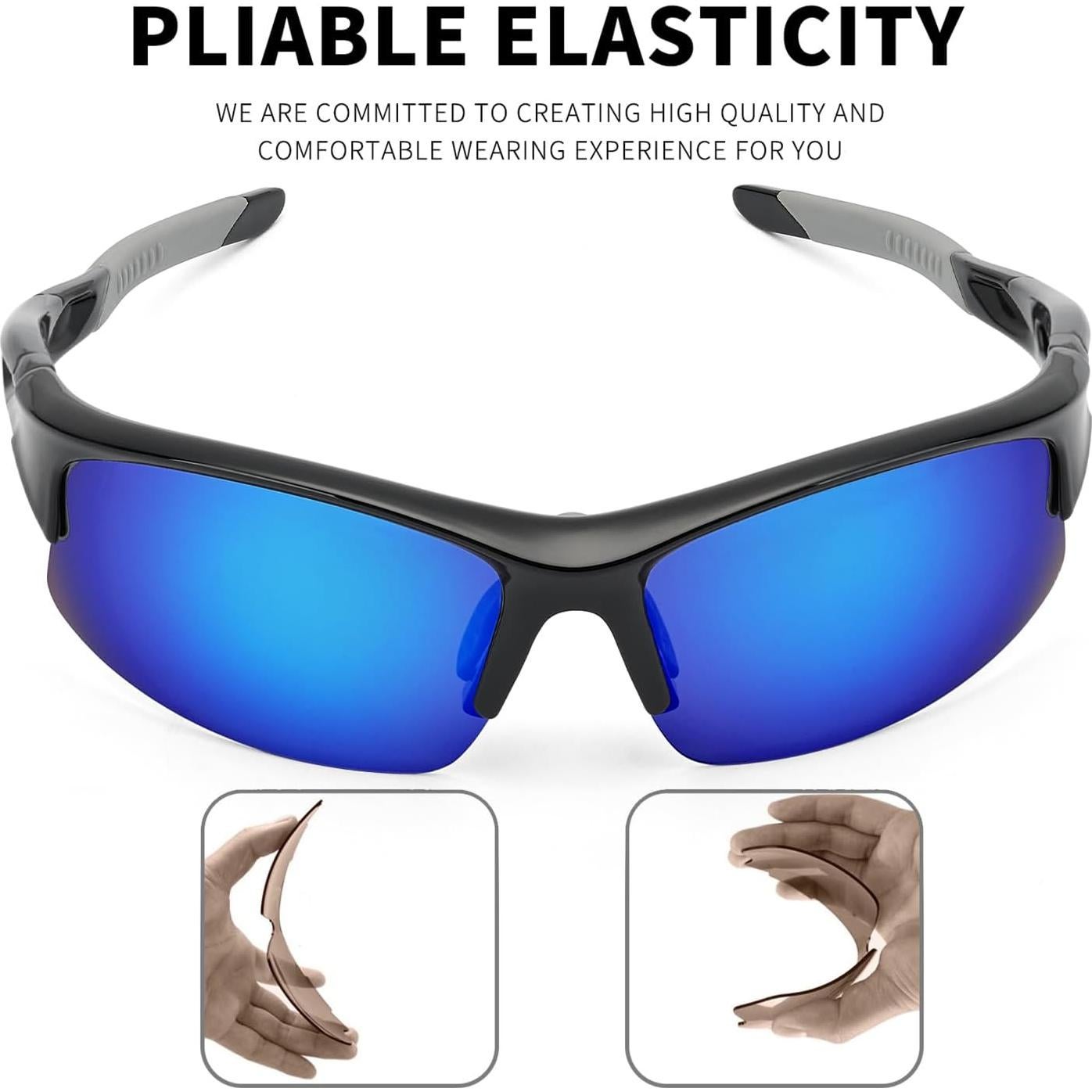 Gafas de sol polarizadas TR90 UV400 para ciclismo y running