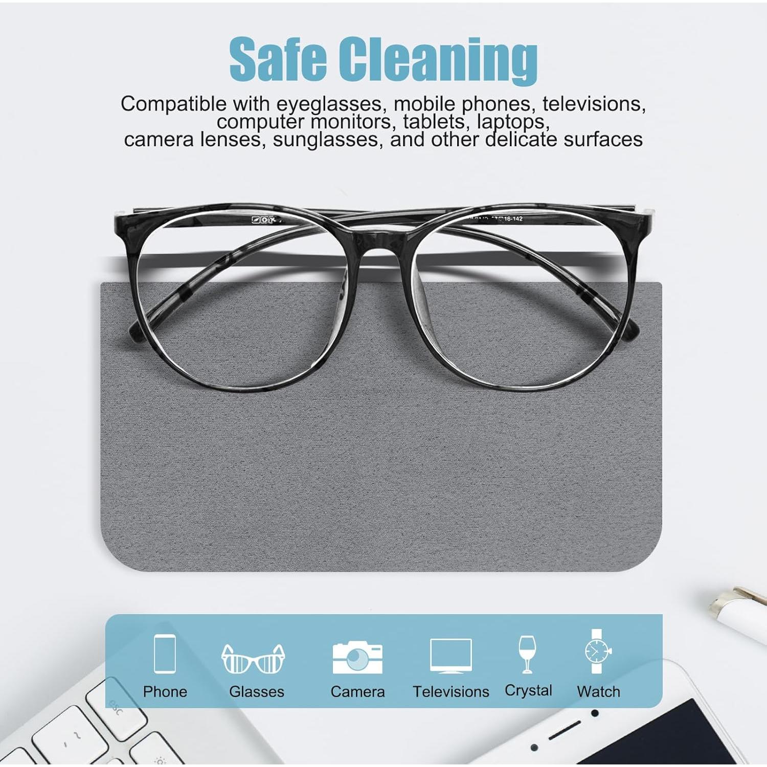 Paquete de 6 Paños de Microfibra TENOC 15x15cm Gris