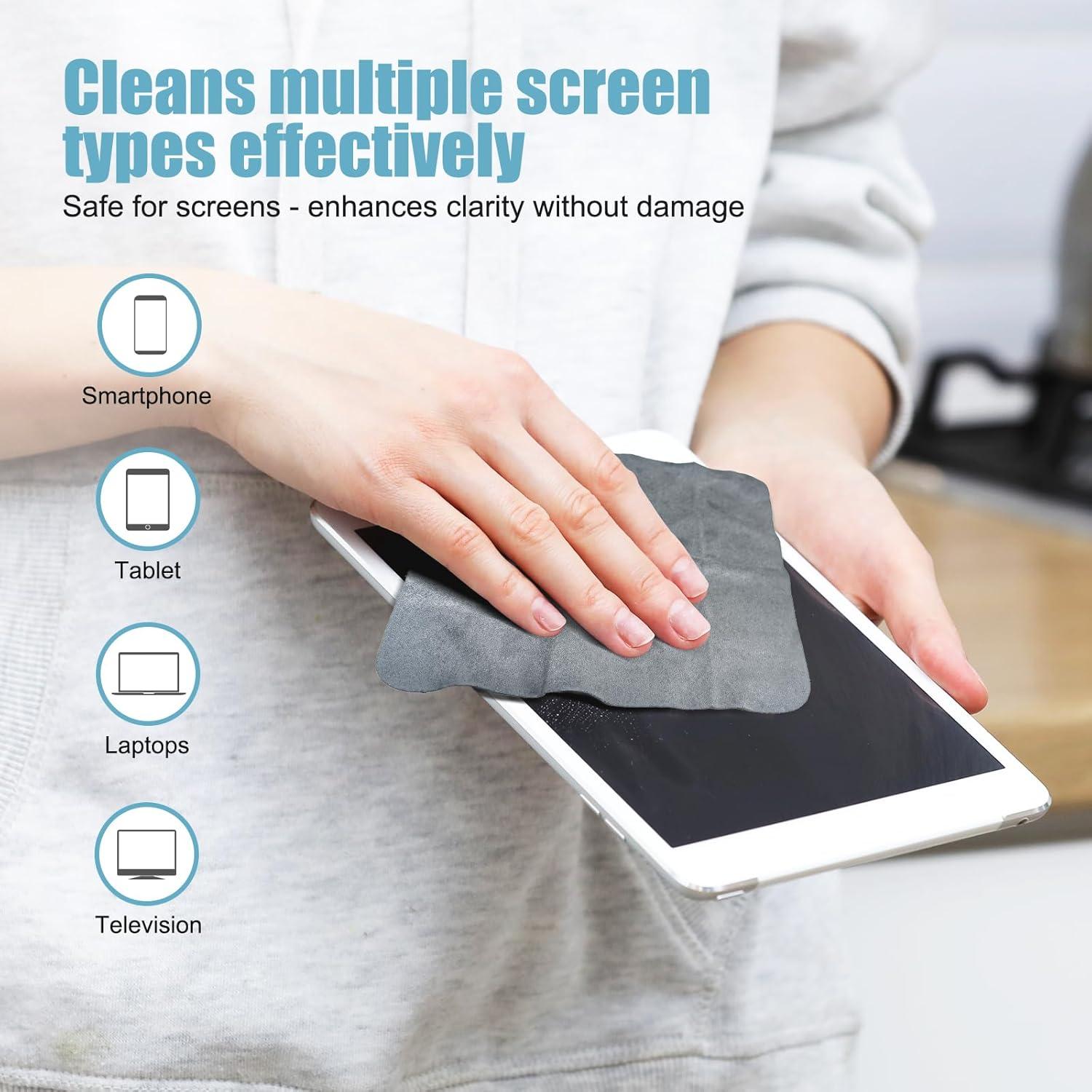 Paquete de 6 Paños de Microfibra TENOC 15x15cm Gris