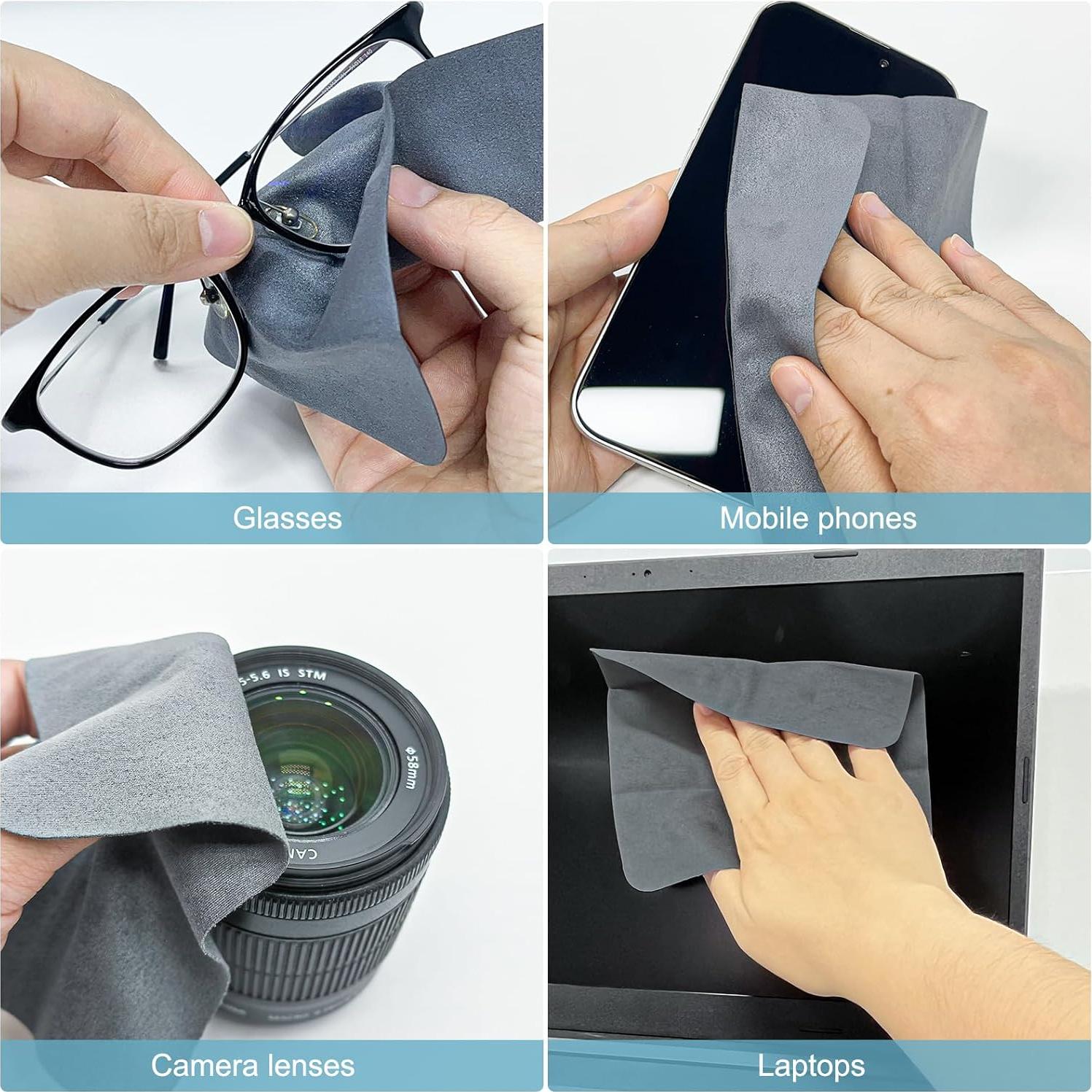 Paquete de 6 Paños de Microfibra TENOC 15x15cm Gris