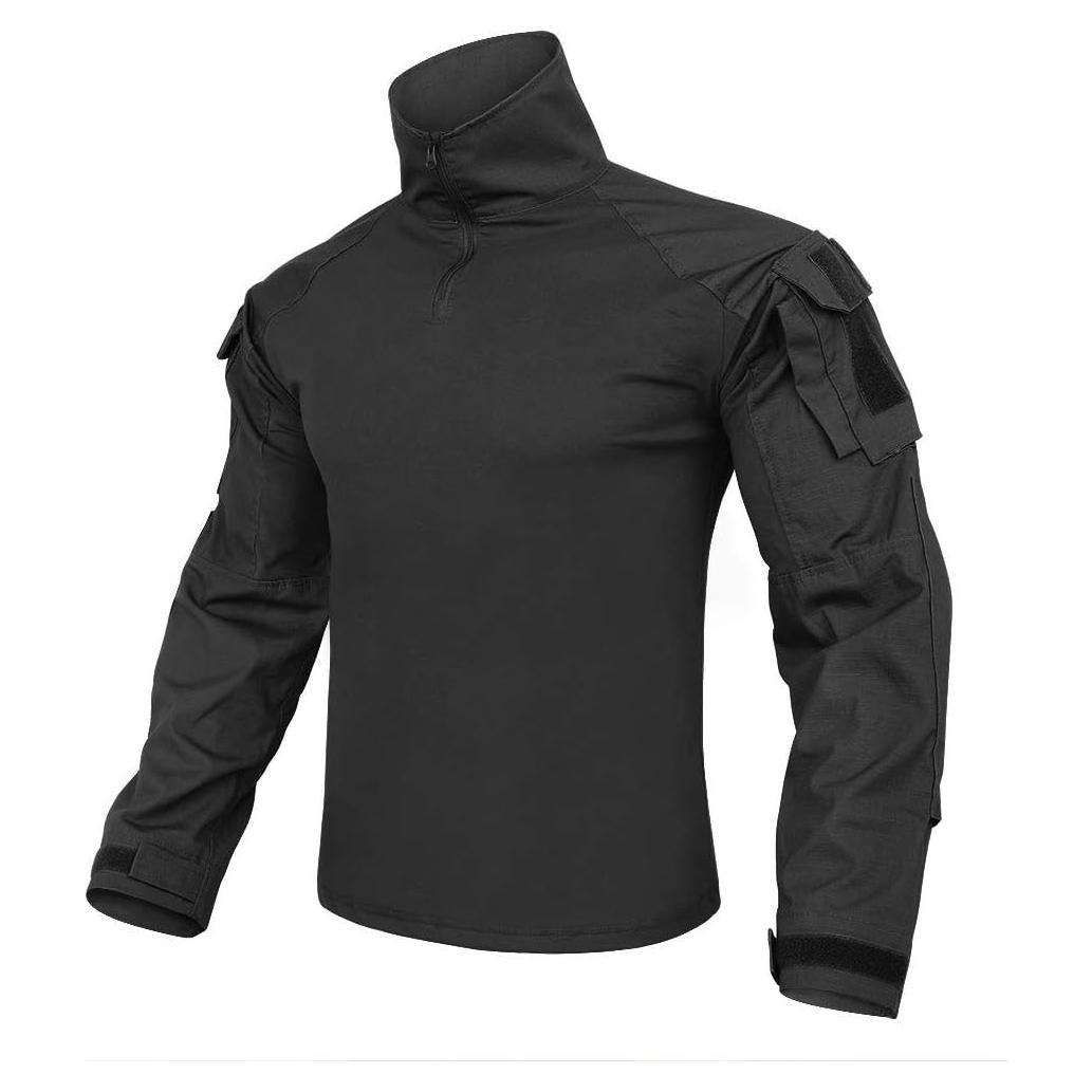 Camisa Táctica KRYDEX para Hombre Manga Larga con Almohadillas