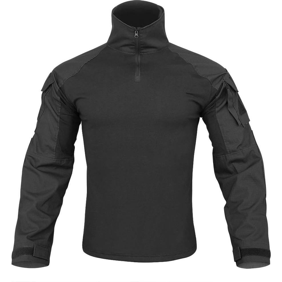 Camisa Táctica KRYDEX para Hombre Manga Larga con Almohadillas