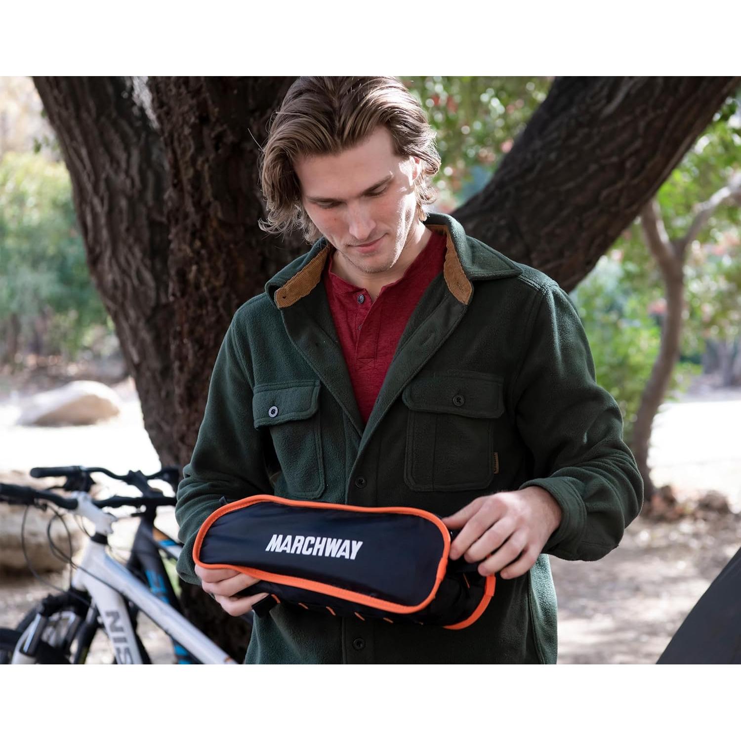 Silla de Camping MARCHWAY Plegable Ultraligera Naranja