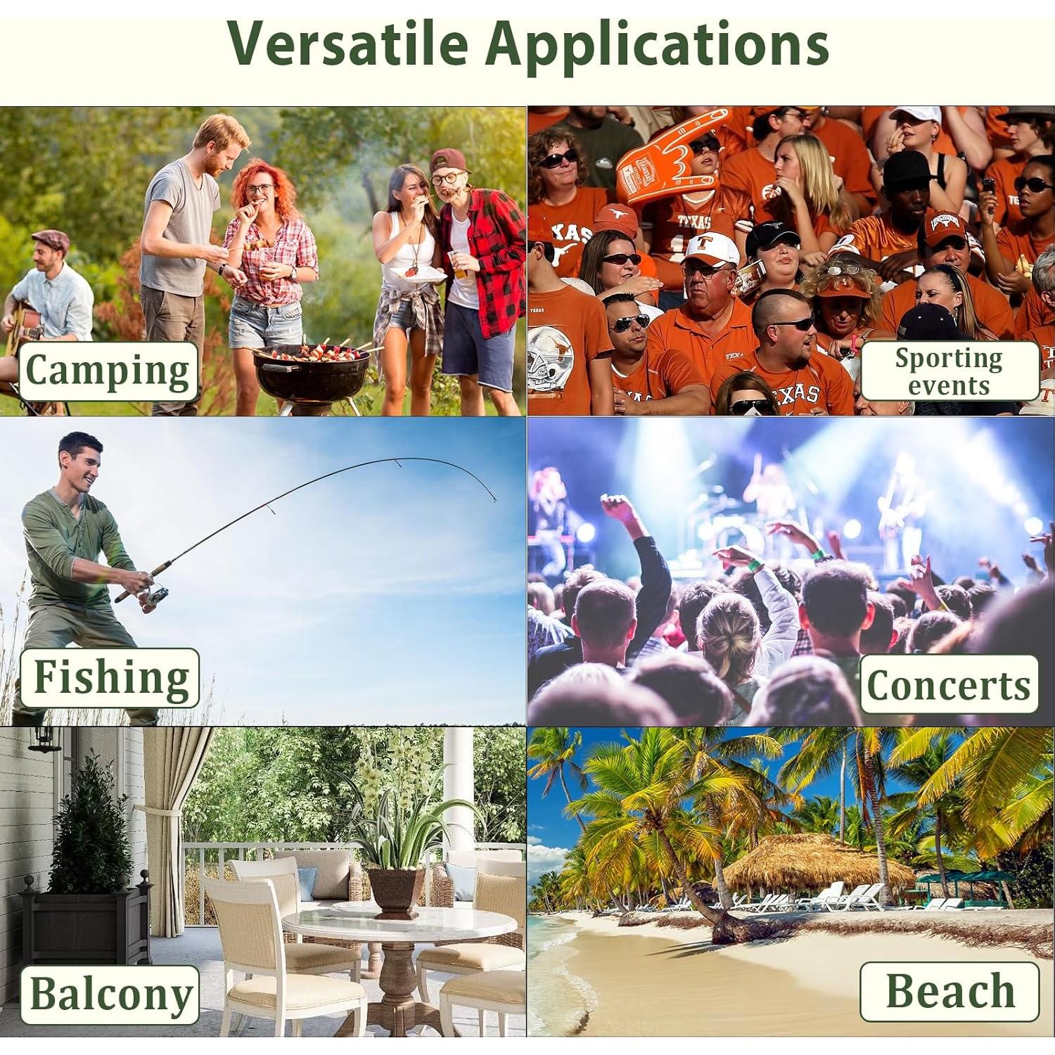 Silla de Camping Youtanic Plegable Verde 400 lbs Ergonómica