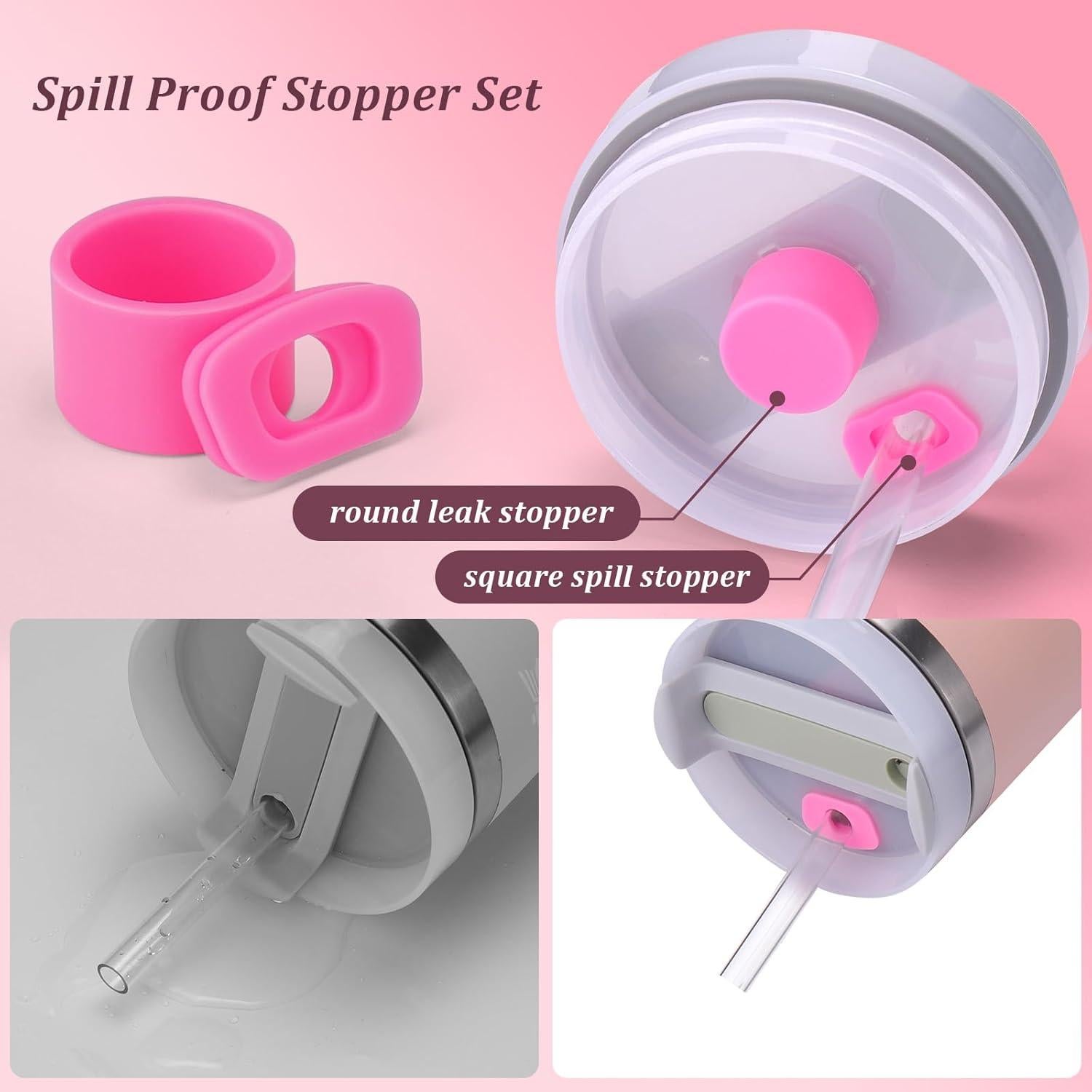 Juego de Accesorios Rosa para Taza Stanley 30oz y 40oz