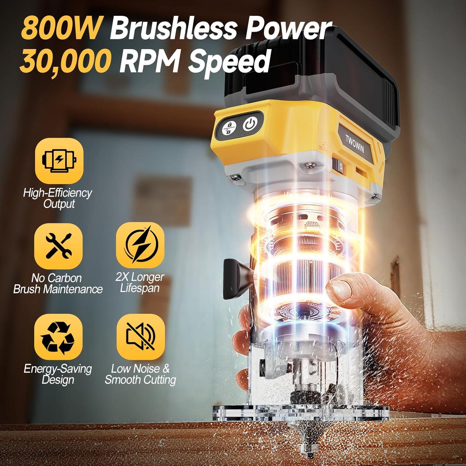 Router Compacto Inalámbrico TwoWin 800W 5 Velocidades