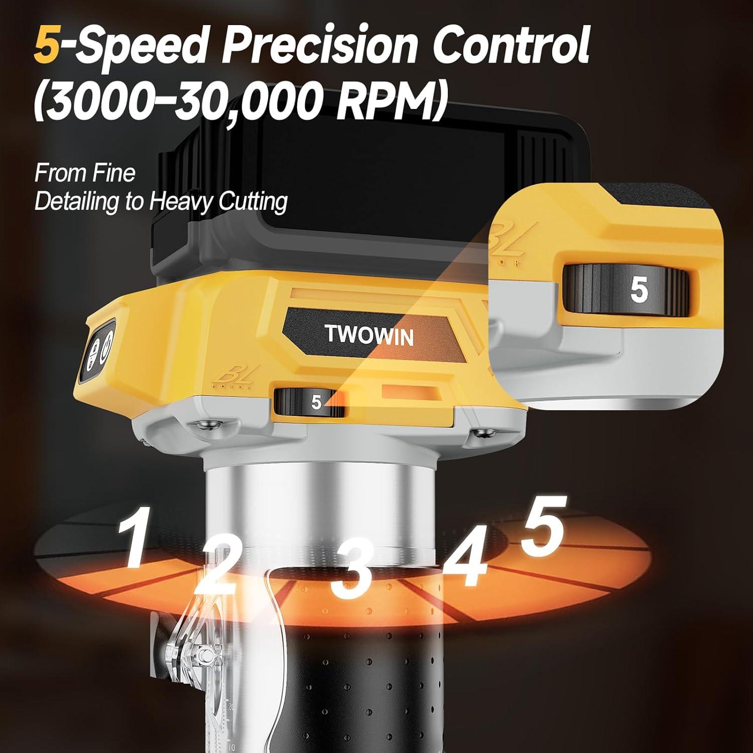 Router Compacto Inalámbrico TwoWin 800W 5 Velocidades