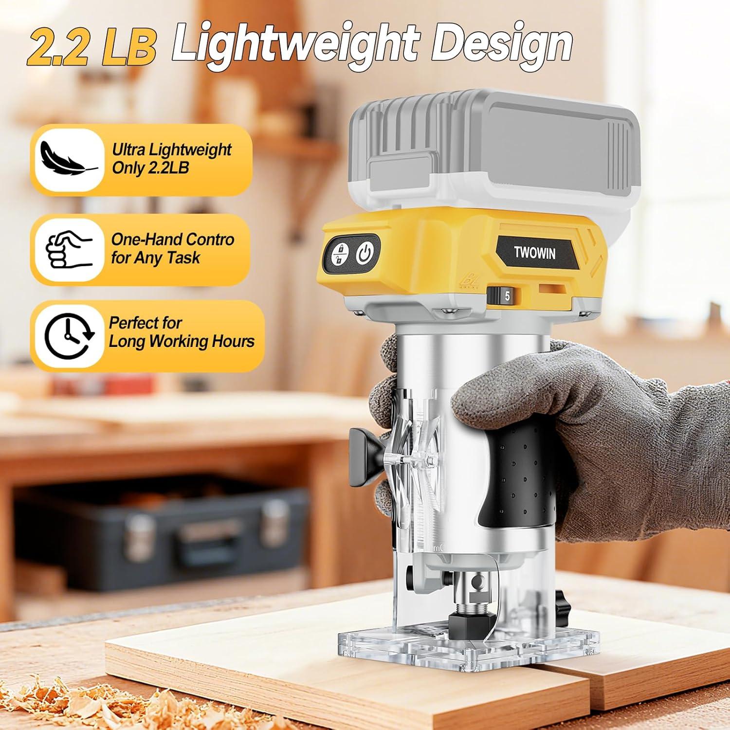 Router Compacto Inalámbrico TwoWin 800W 5 Velocidades