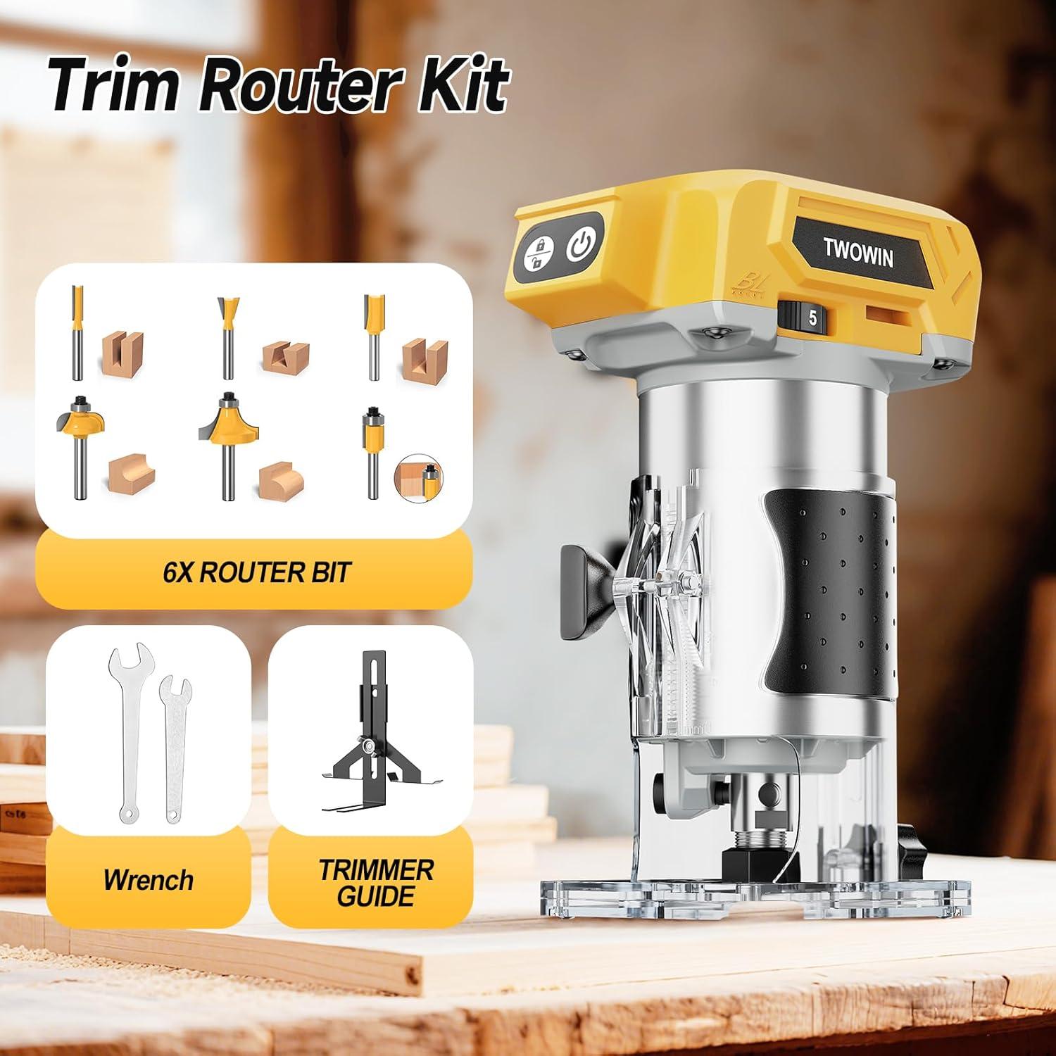 Router Compacto Inalámbrico TwoWin 800W 5 Velocidades