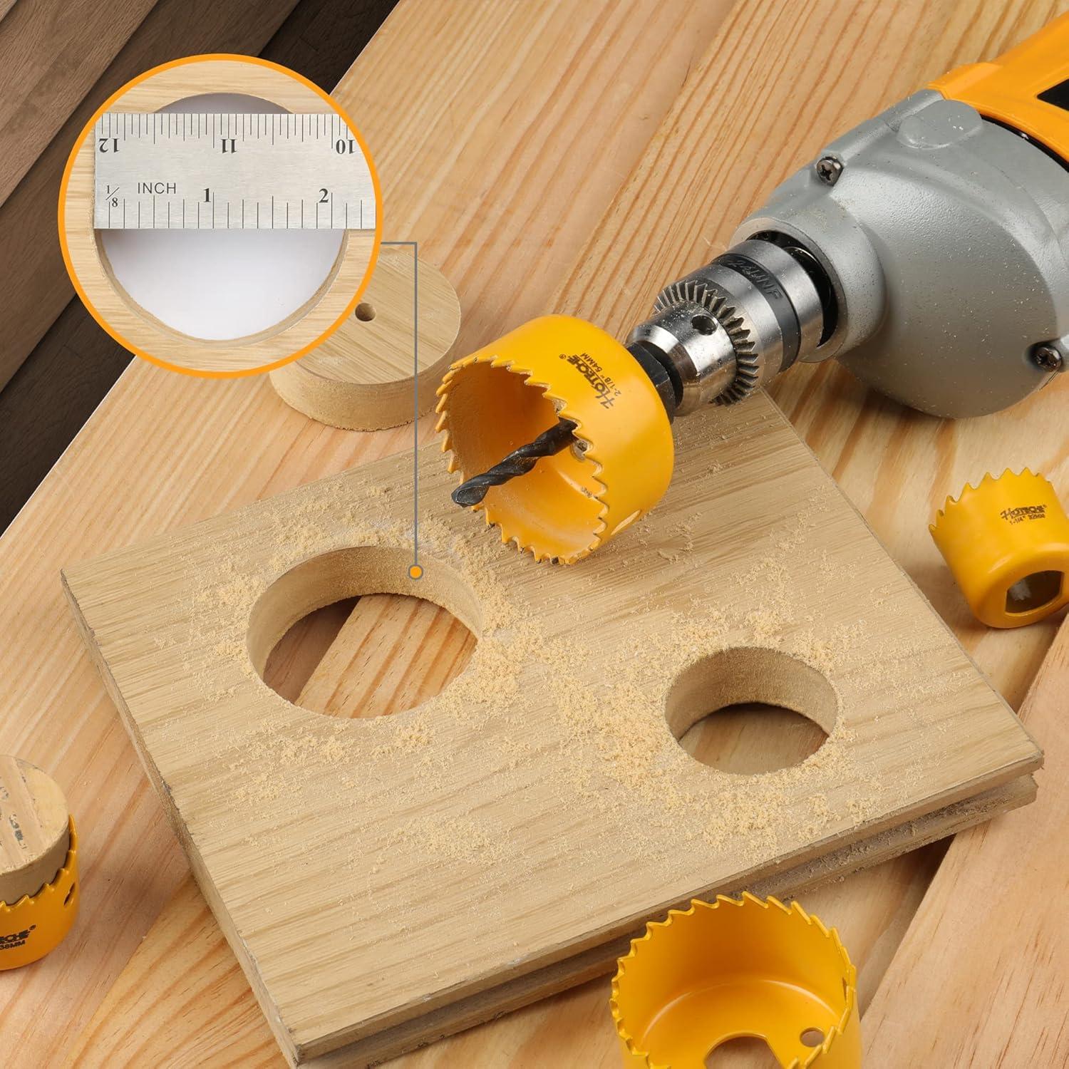 Juego de Sierras de Corona Hoteche 6 Piezas para Madera y Plástico