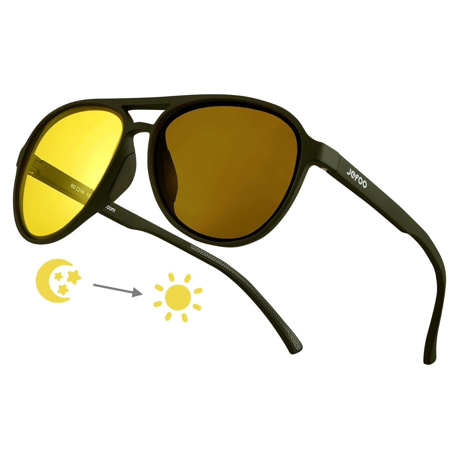 Gafas de Visión Nocturna Jefoo Amarillas Polarizadas UV400