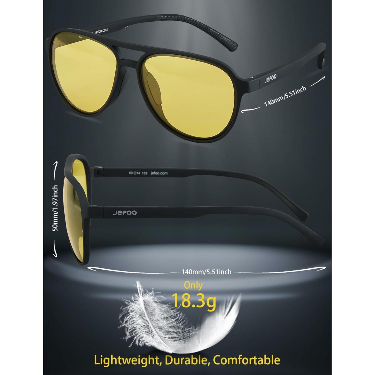 Gafas de Visión Nocturna Jefoo Amarillas Polarizadas UV400