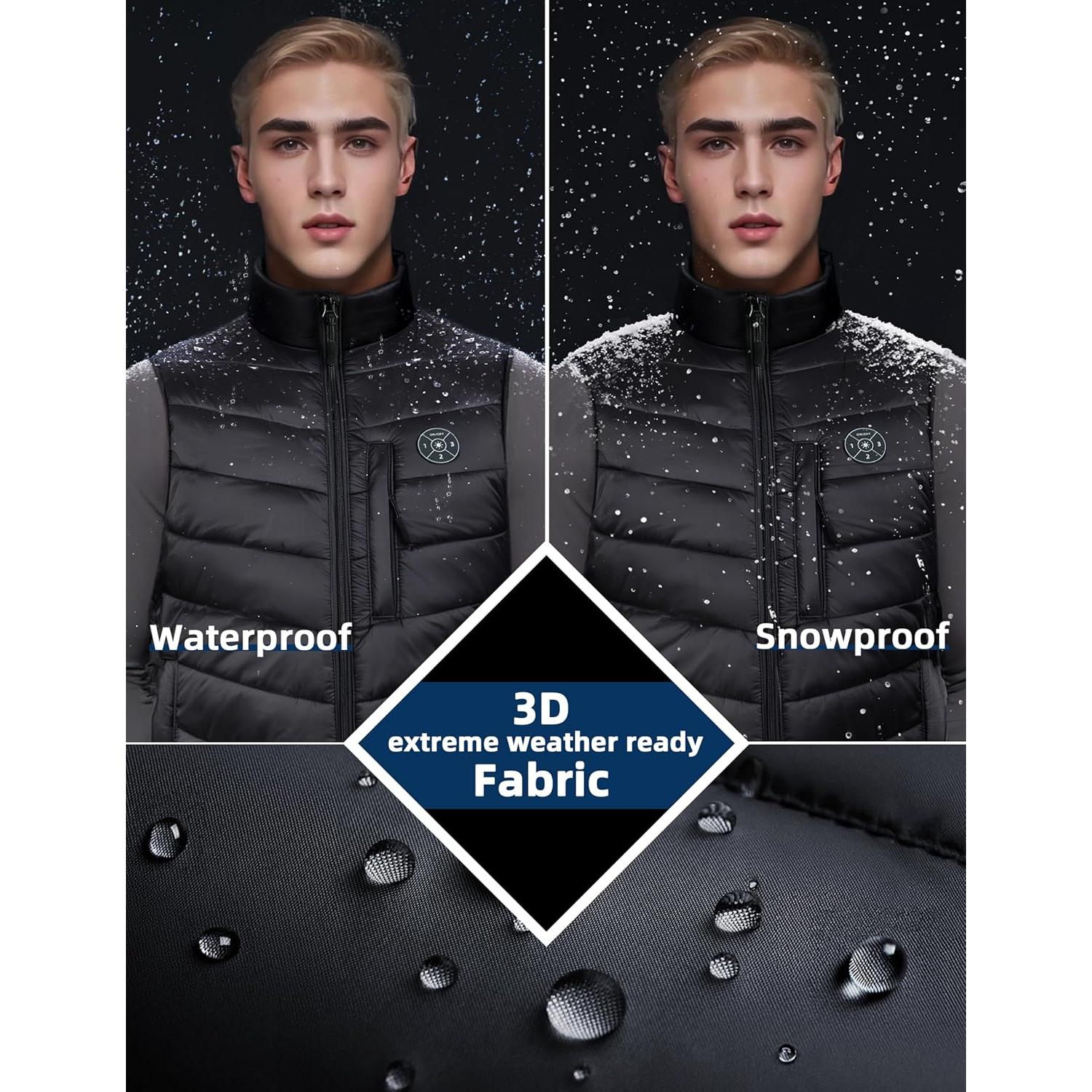 Chaleco Térmico Eltena para Hombres 12000mAh Resistente al Agua