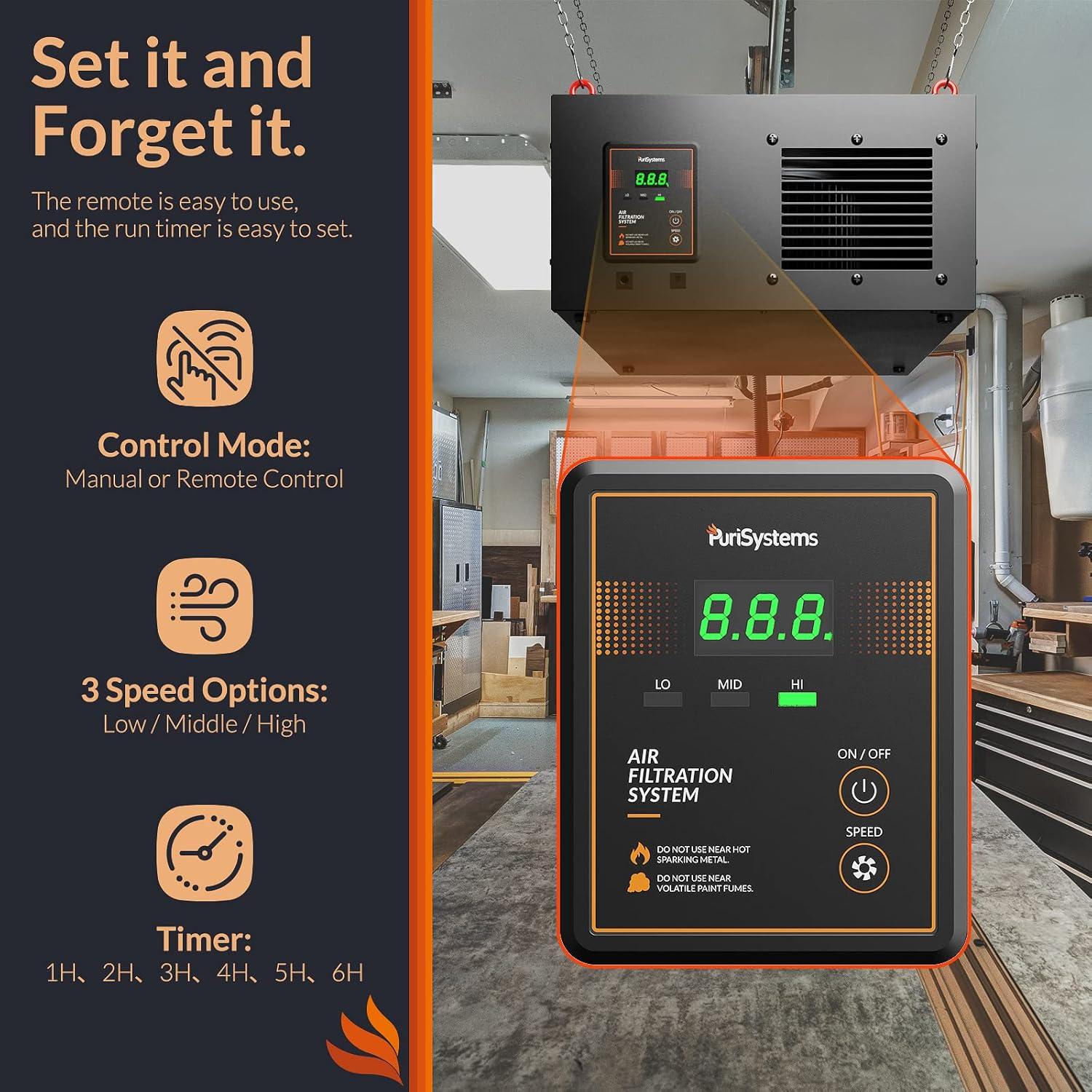 Colector de Polvo Purisystems PuriCare 1100, 102 m², 3 Velocidades