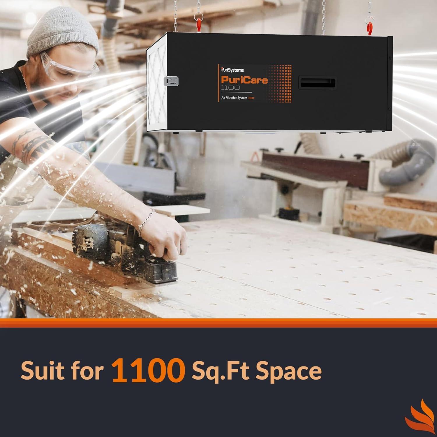 Colector de Polvo Purisystems PuriCare 1100, 102 m², 3 Velocidades