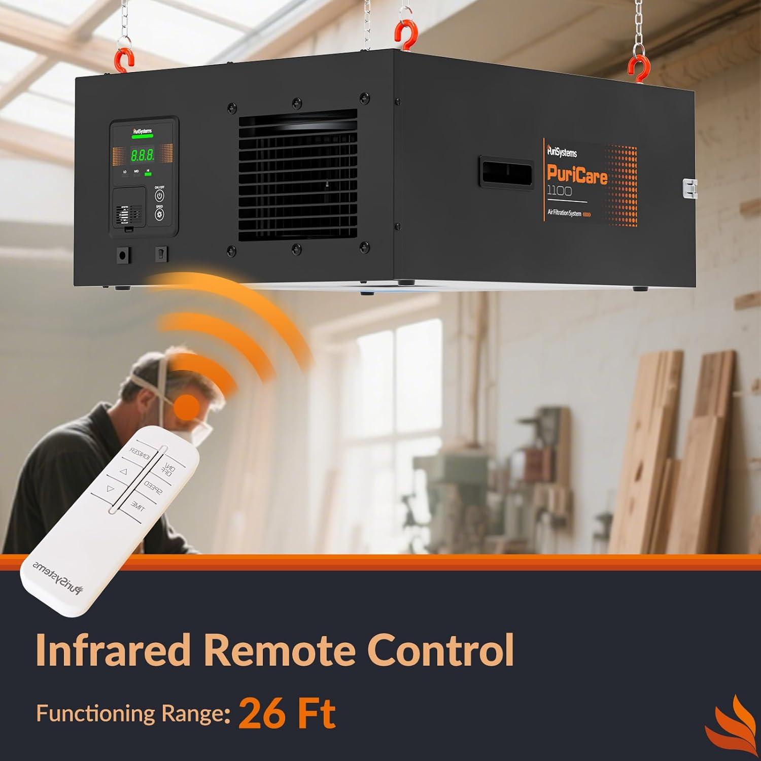 Colector de Polvo Purisystems PuriCare 1100, 102 m², 3 Velocidades