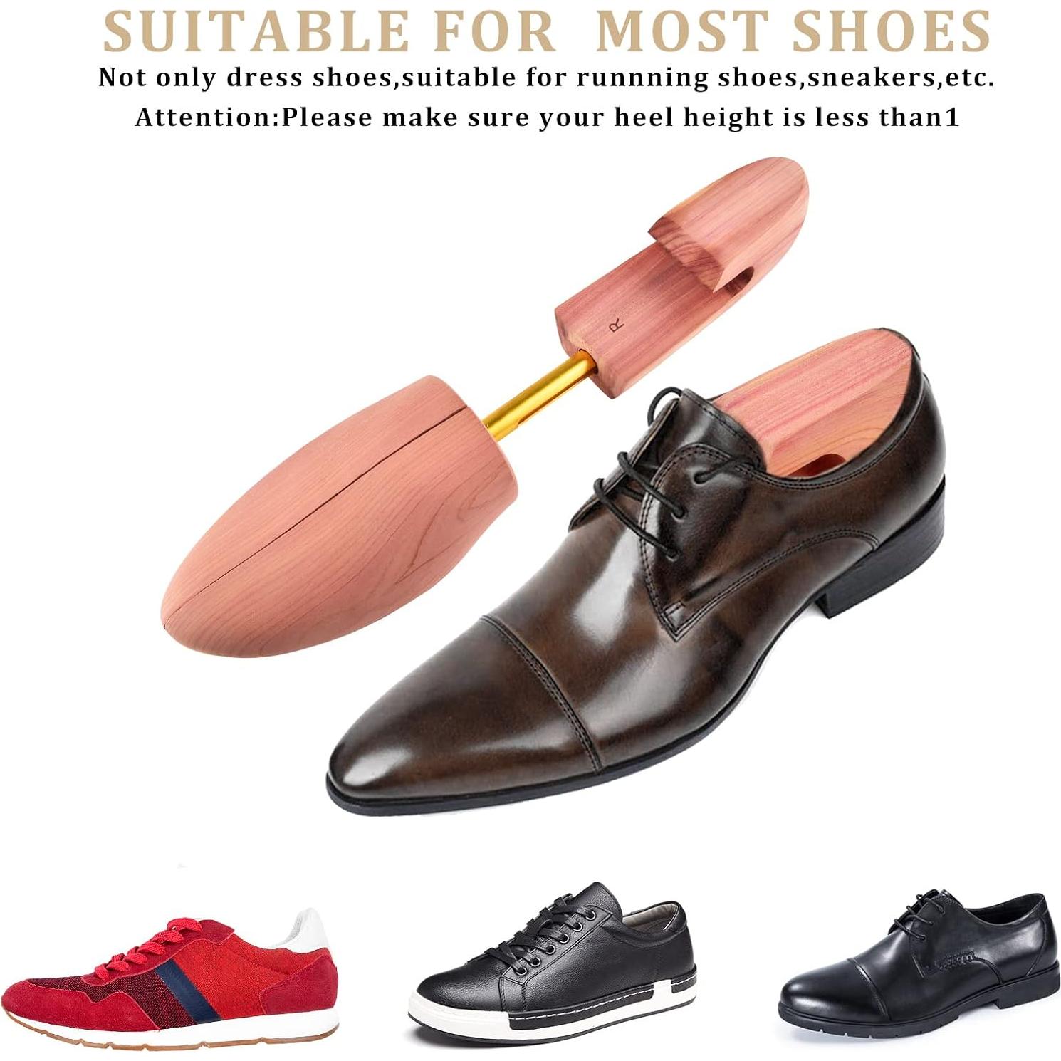 Árboles de Zapatos de Cedro TONGZANER Ajustables 2-Pack M