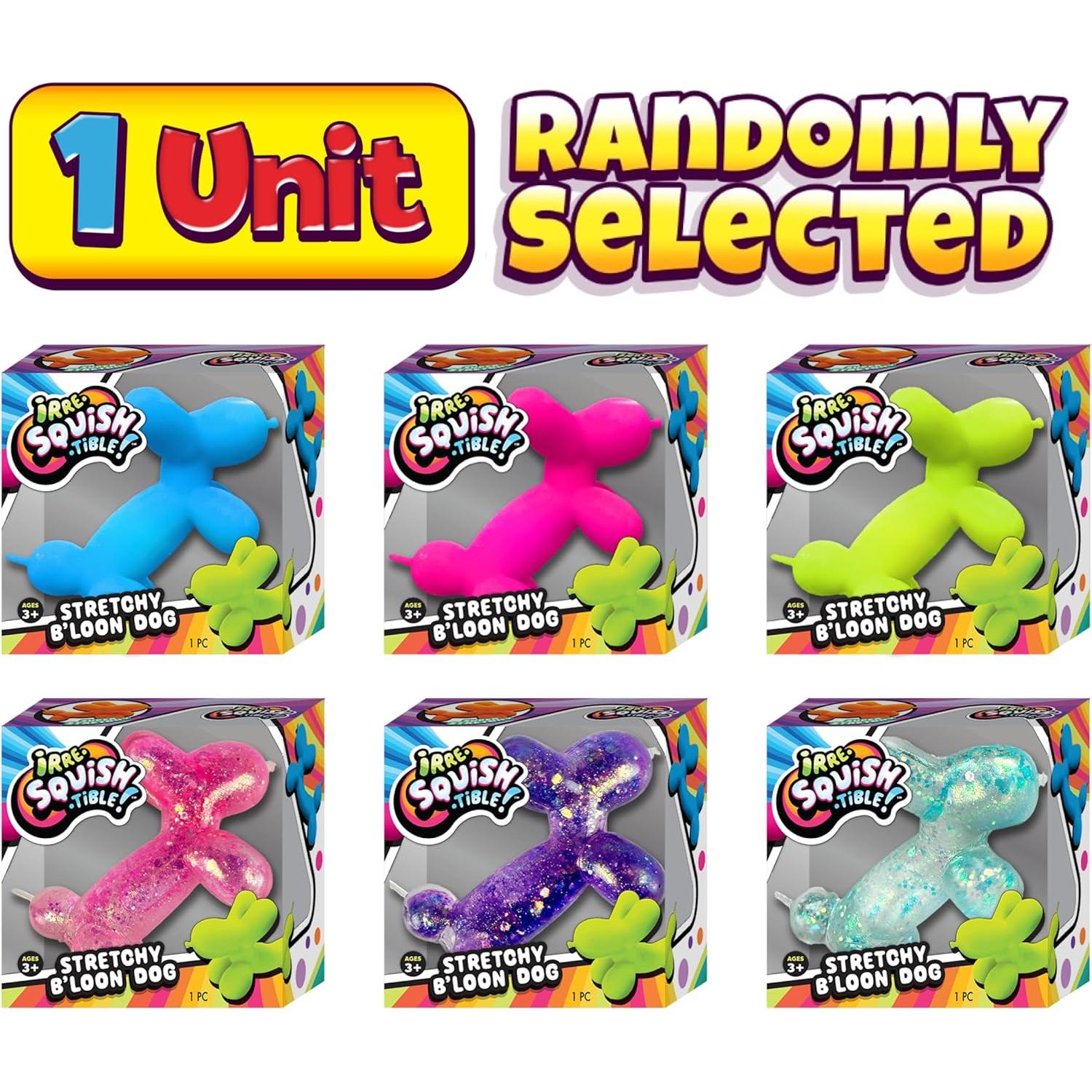 JA-RU Perro Globo Estirable 1 Unidad Color Variado Juguete Fidget