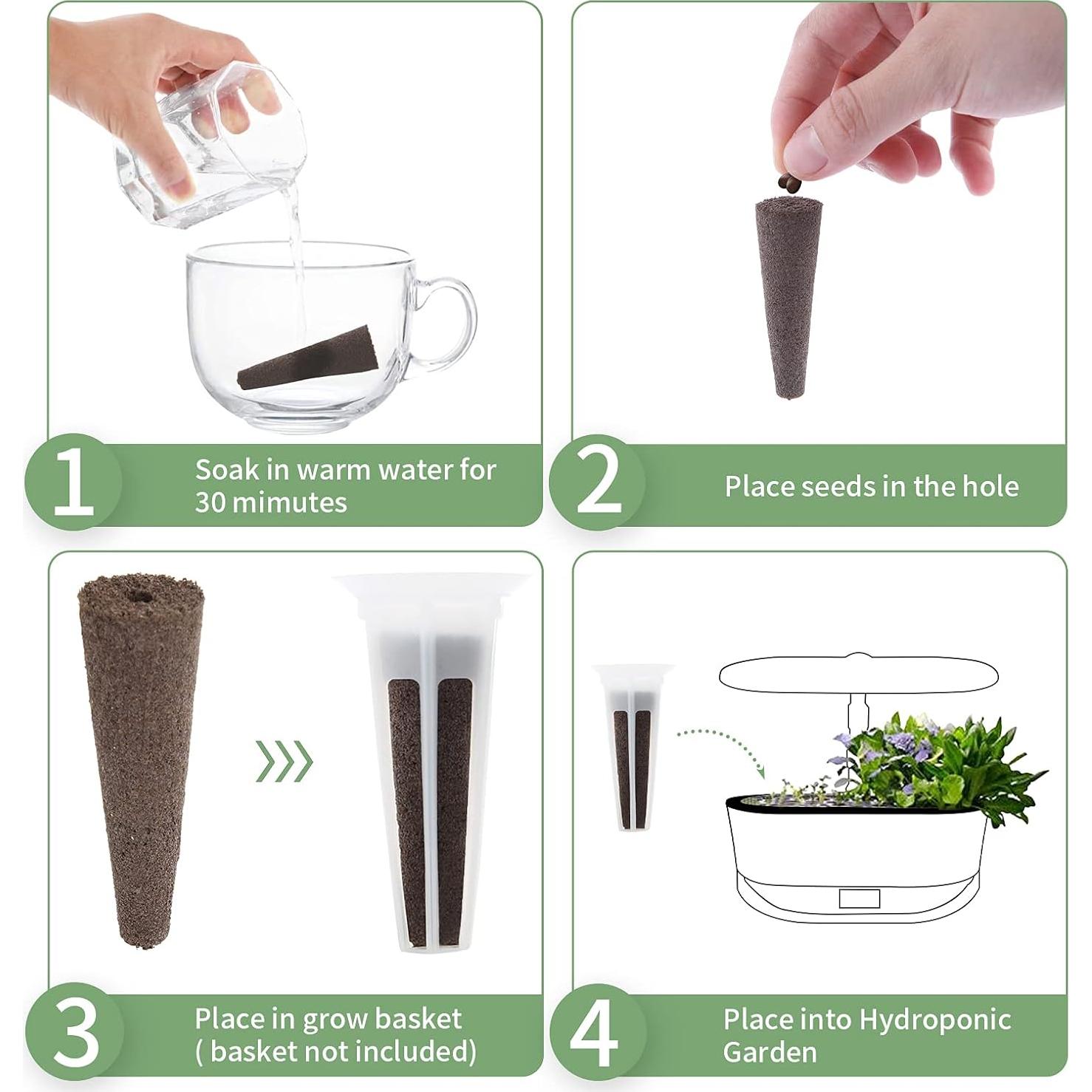 Esponjas de Crecimiento Hidropónicas TISOHUGO - 30 Unidades