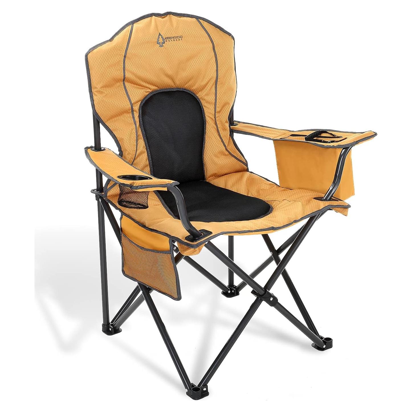 Silla de Camping Plegable ARROWHEAD con Enfriador y Portavasos