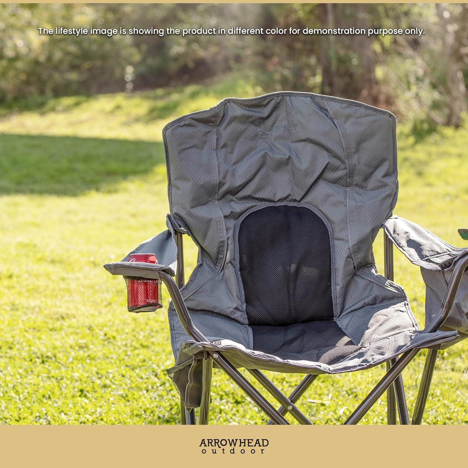 Silla de Camping Plegable ARROWHEAD con Enfriador y Portavasos