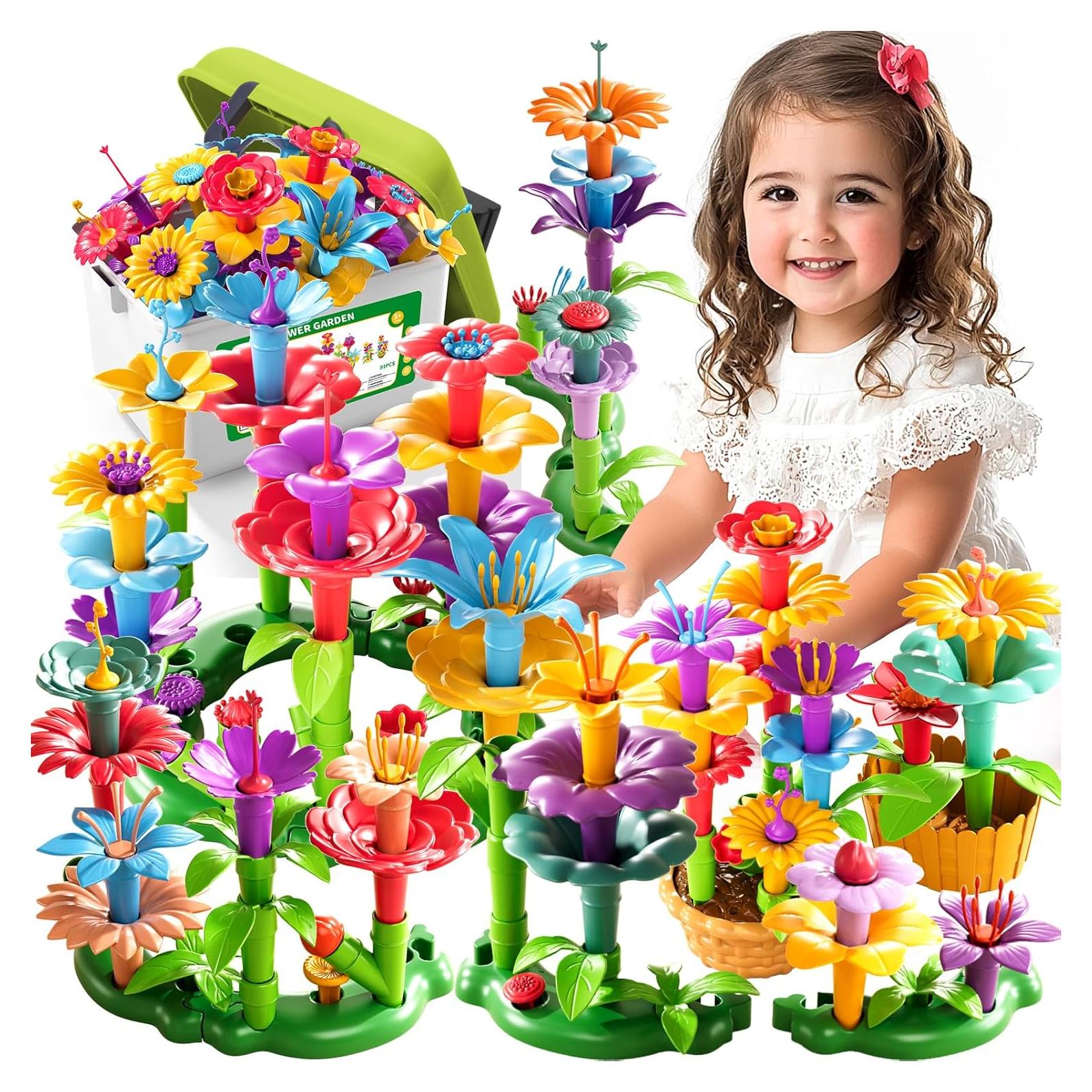 Set de Juguetes de Construcción de Jardín de Flores LILYBUDS 81 Piezas