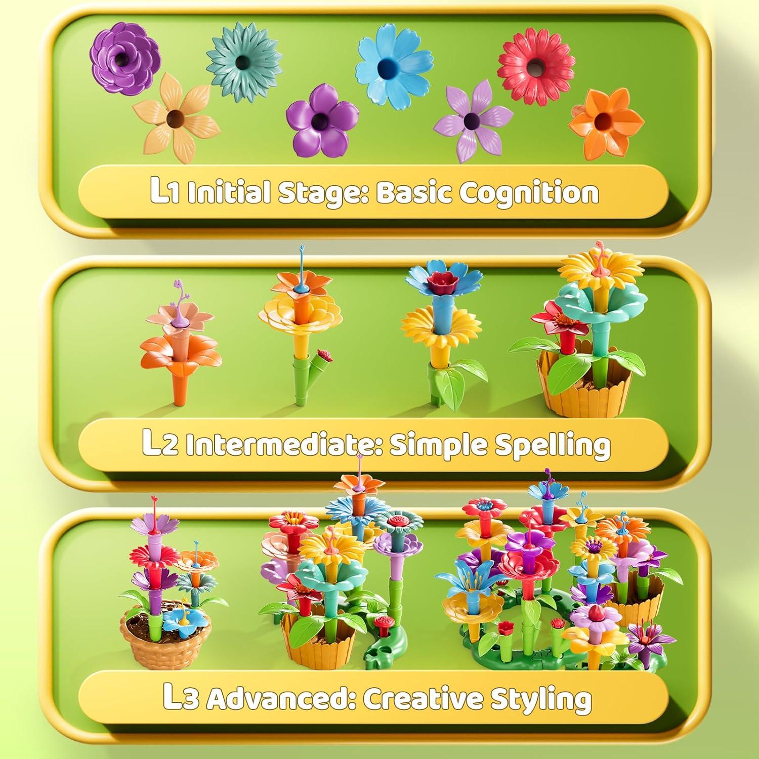 Set de Juguetes de Construcción de Jardín de Flores LILYBUDS 81 Piezas