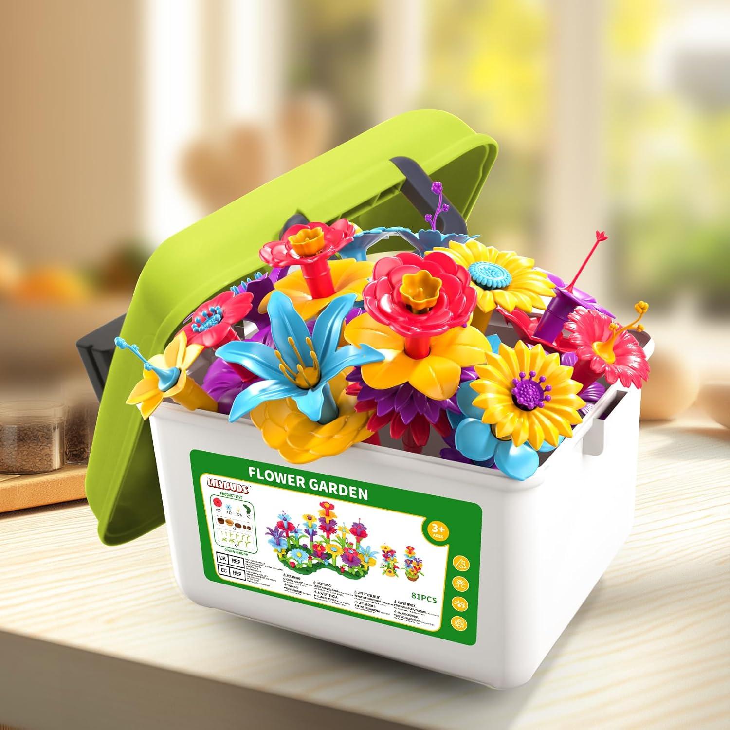 Set de Juguetes de Construcción de Jardín de Flores LILYBUDS 81 Piezas