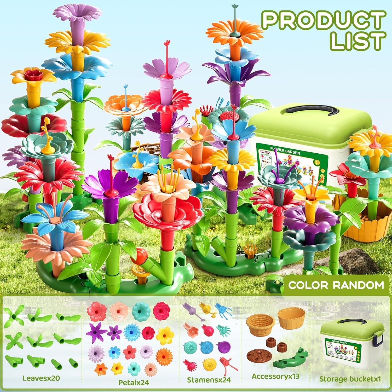 Set de Juguetes de Construcción de Jardín de Flores LILYBUDS 81 Piezas