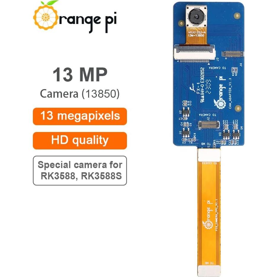 Cámara Webcam 13MP Orange Pi 5 Focal 3000mm HD