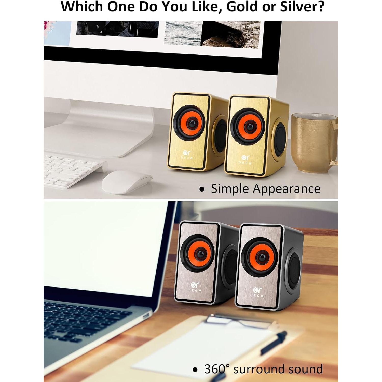 Altavoces Mini OROROW S206 12W USB 3.5mm para PC y Laptop