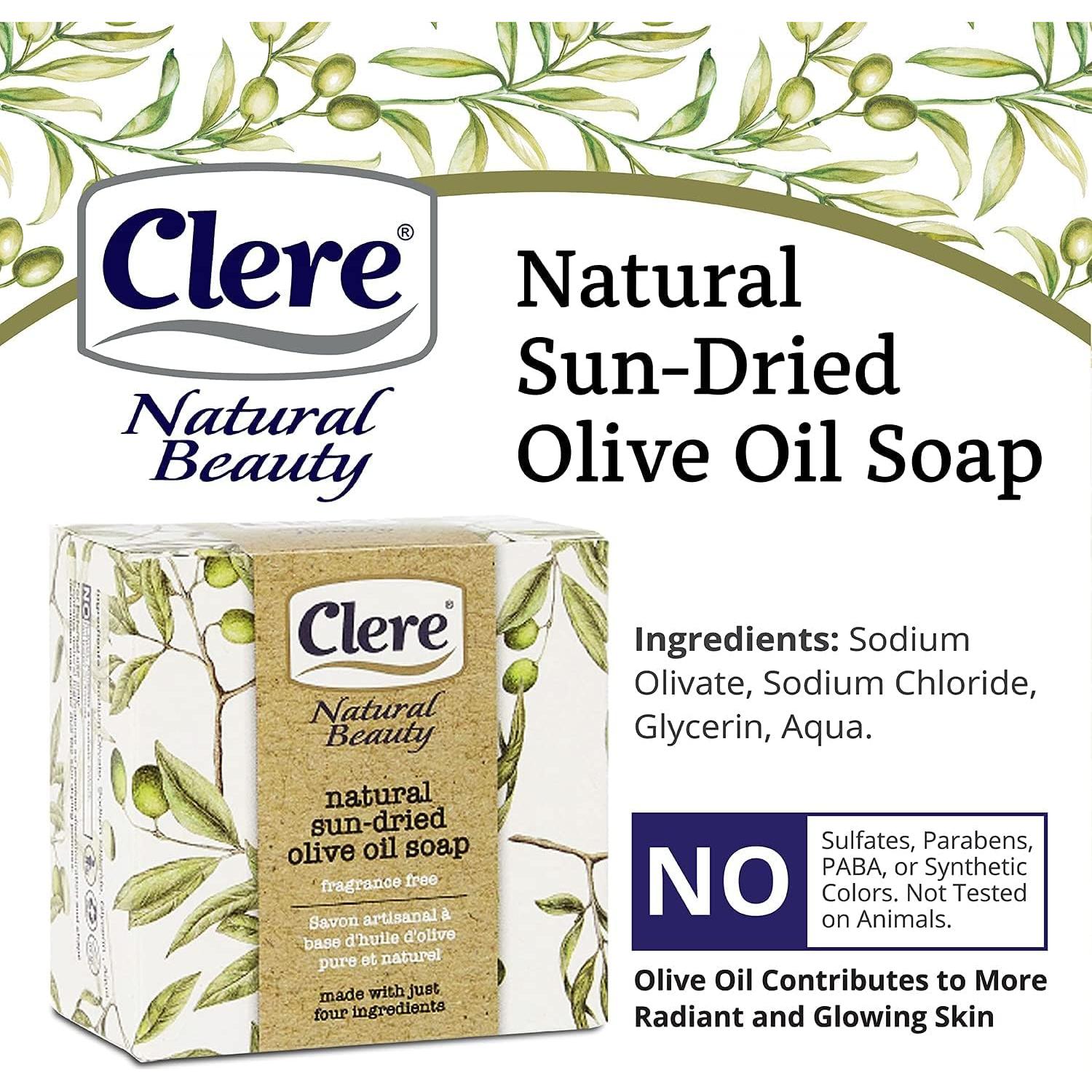 Jabón de Aceite de Oliva Natural CLERE - Hecho a Mano 200g