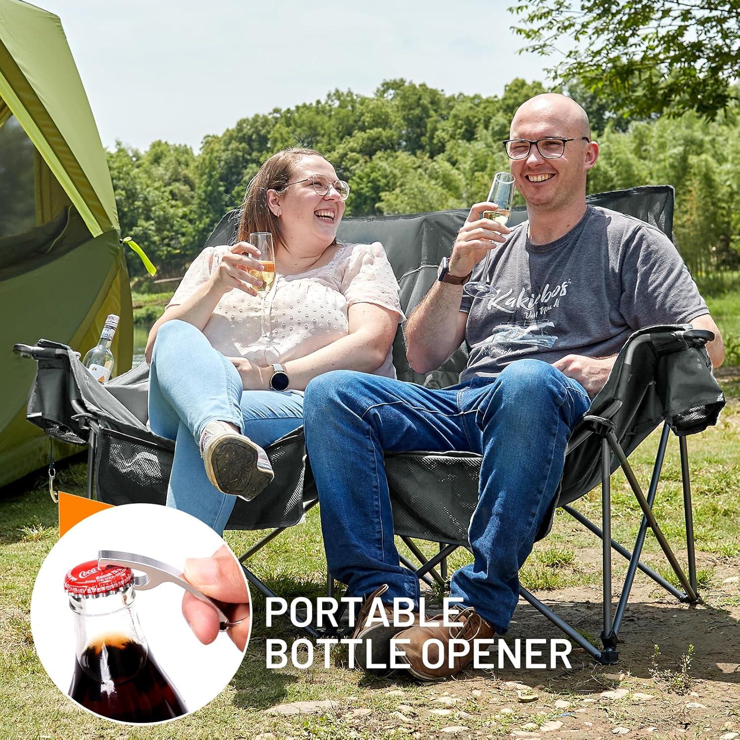 Silla de Camping Doble TIMBER RIDGE Acolchada 272 kg