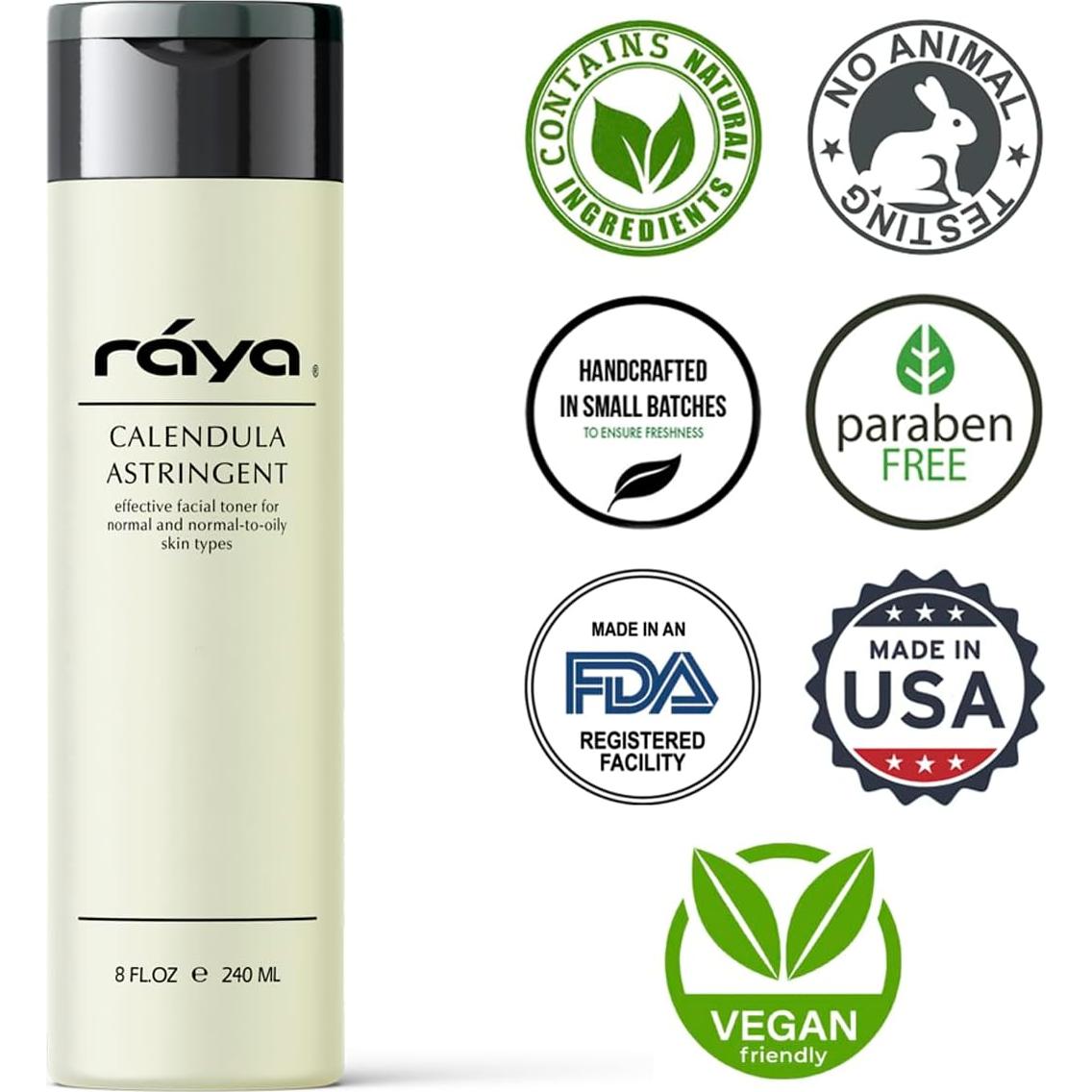 Tónico Facial Astringente RAYA 236.6 ml Ácido Glicólico Piel Mixta